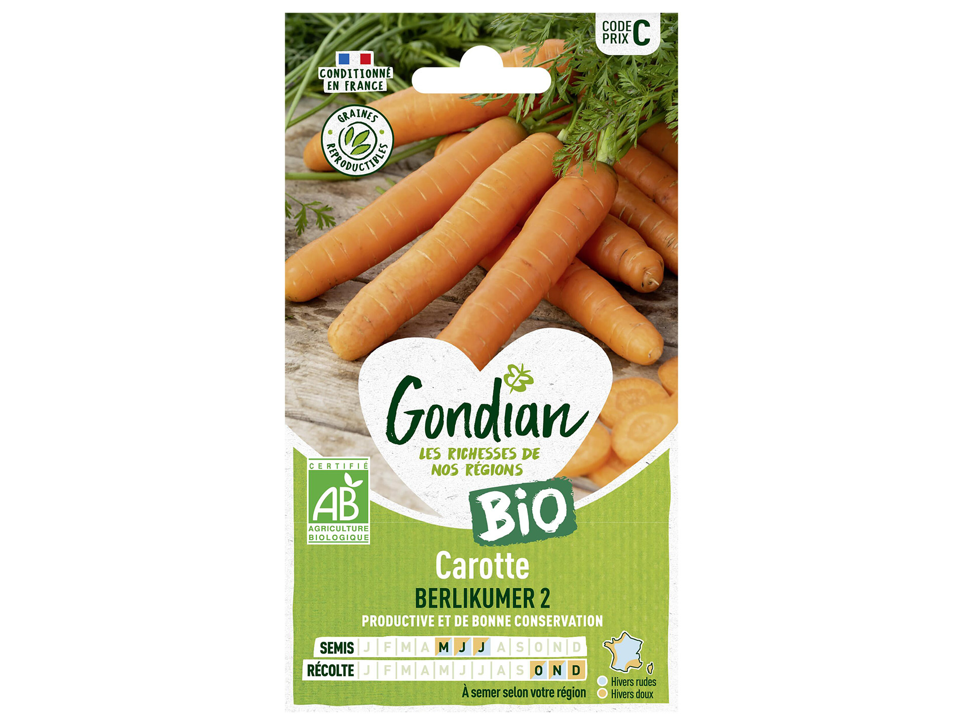 Carotte Berlikumer 2 bio GONDIAN Série C