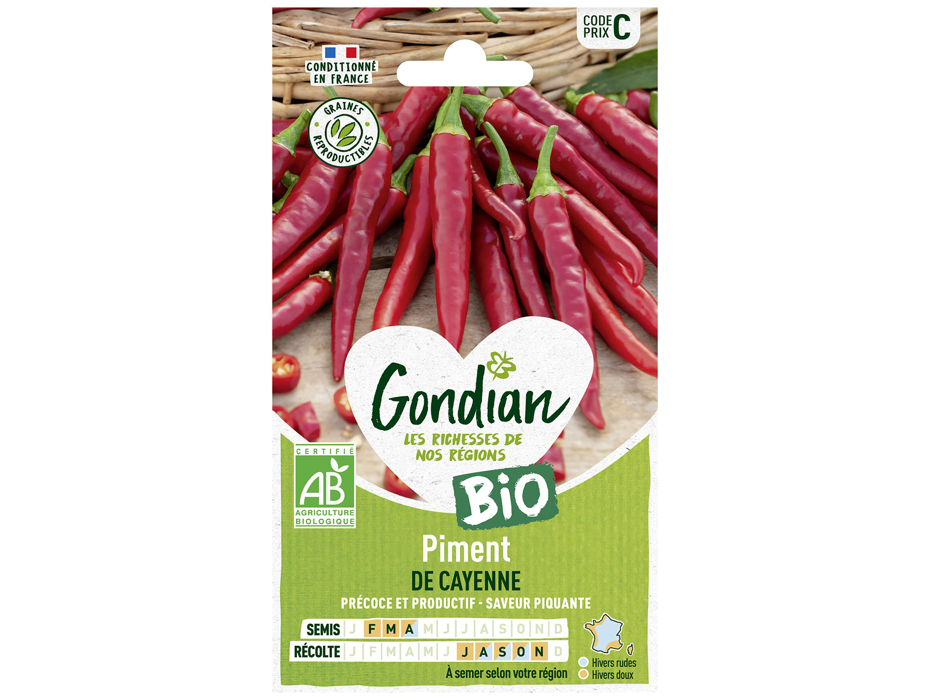 Piment de Cayenne bio GONDIAN Série C