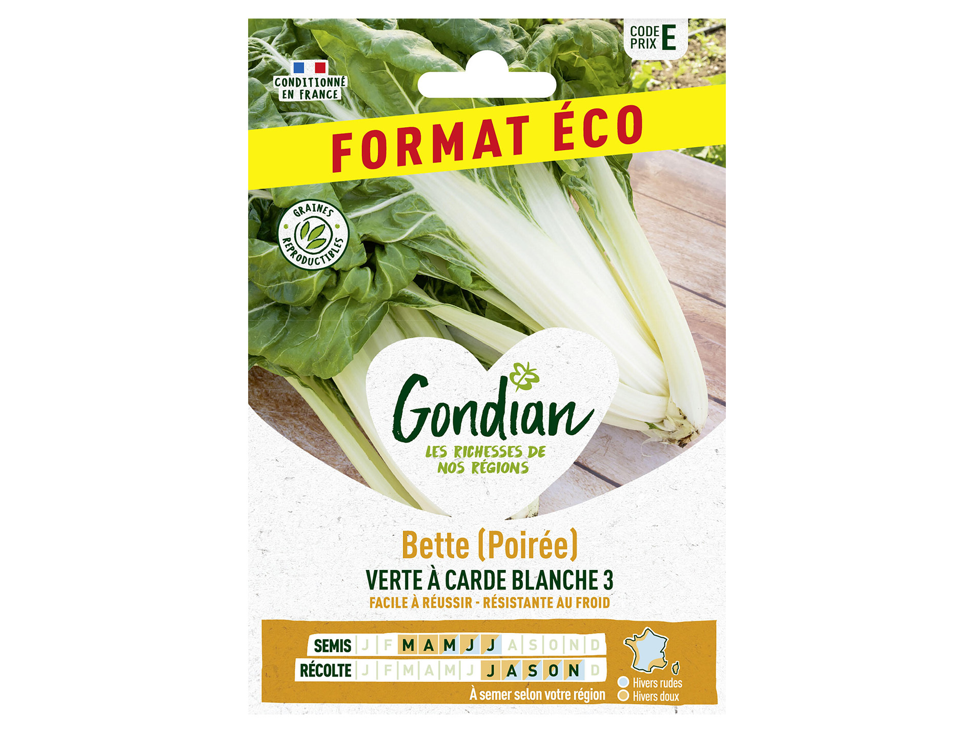 Bette verte à carde blanche 3 éco GONDIAN Série B