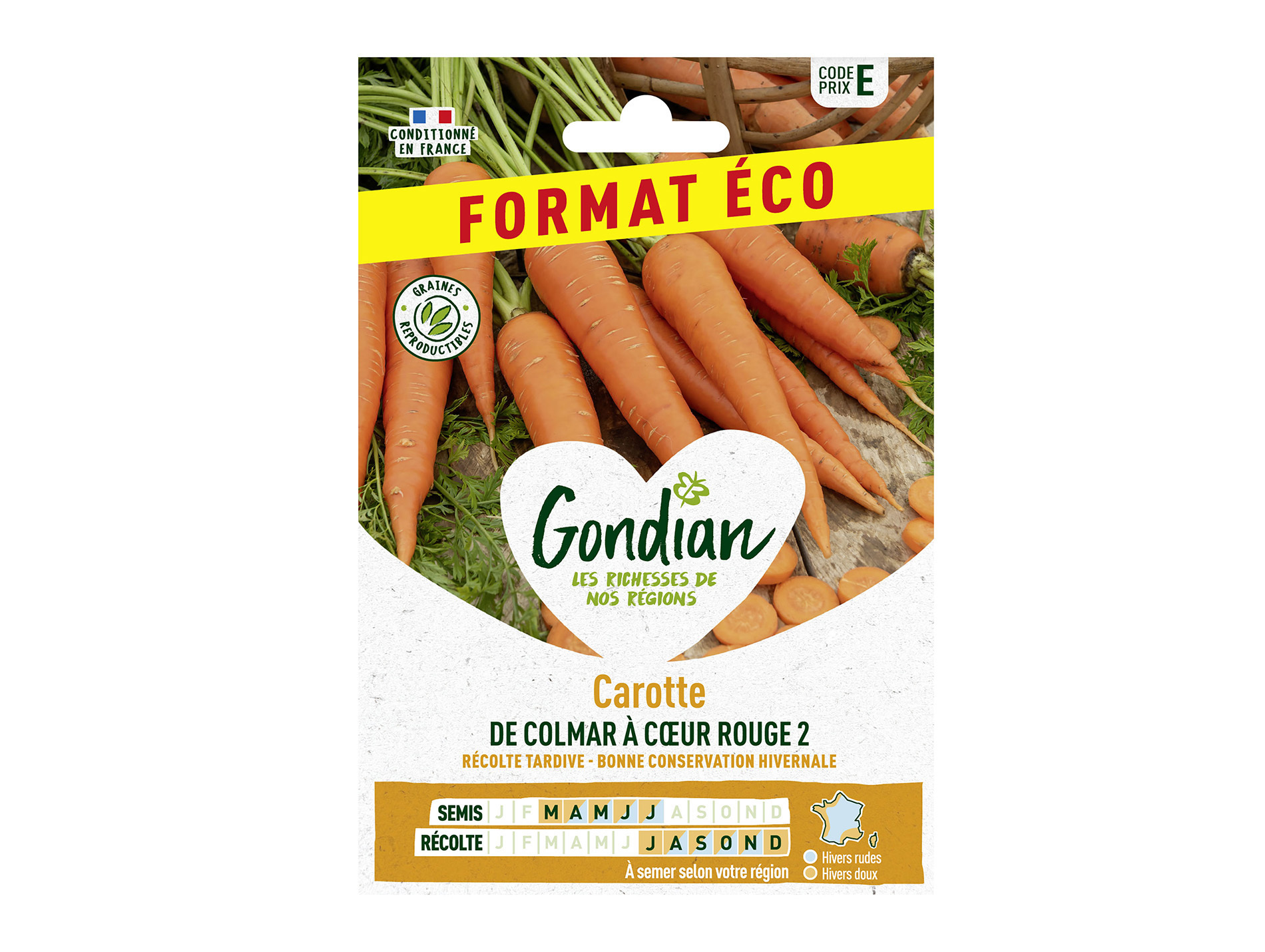 Carotte de Colmar à coeur rouge  2 éco GONDIAN Série E