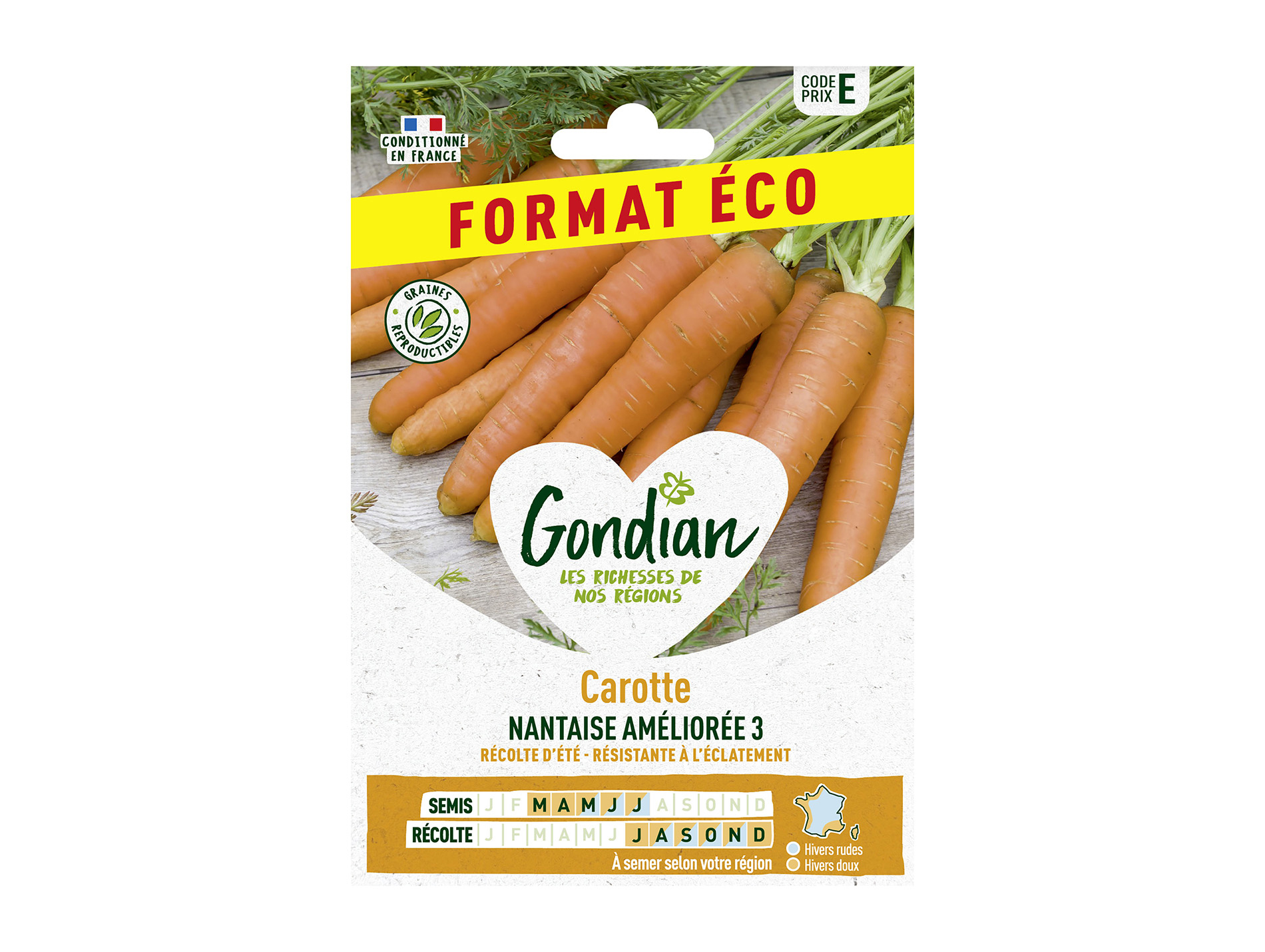Carotte nantaise améliorée 3 éco GONDIAN Série E