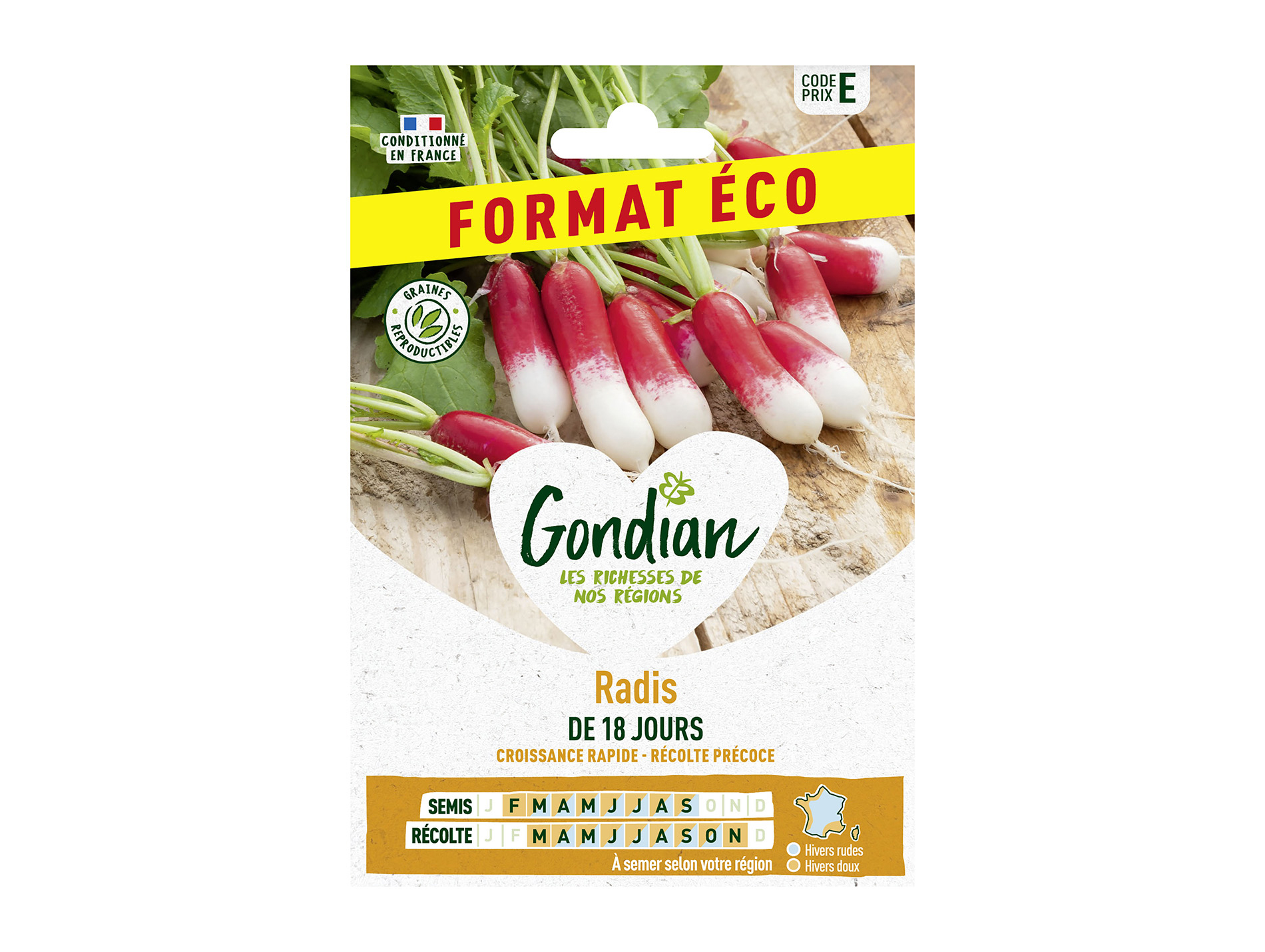 Radis demi-long 18 jours éco GONDIAN Série E
