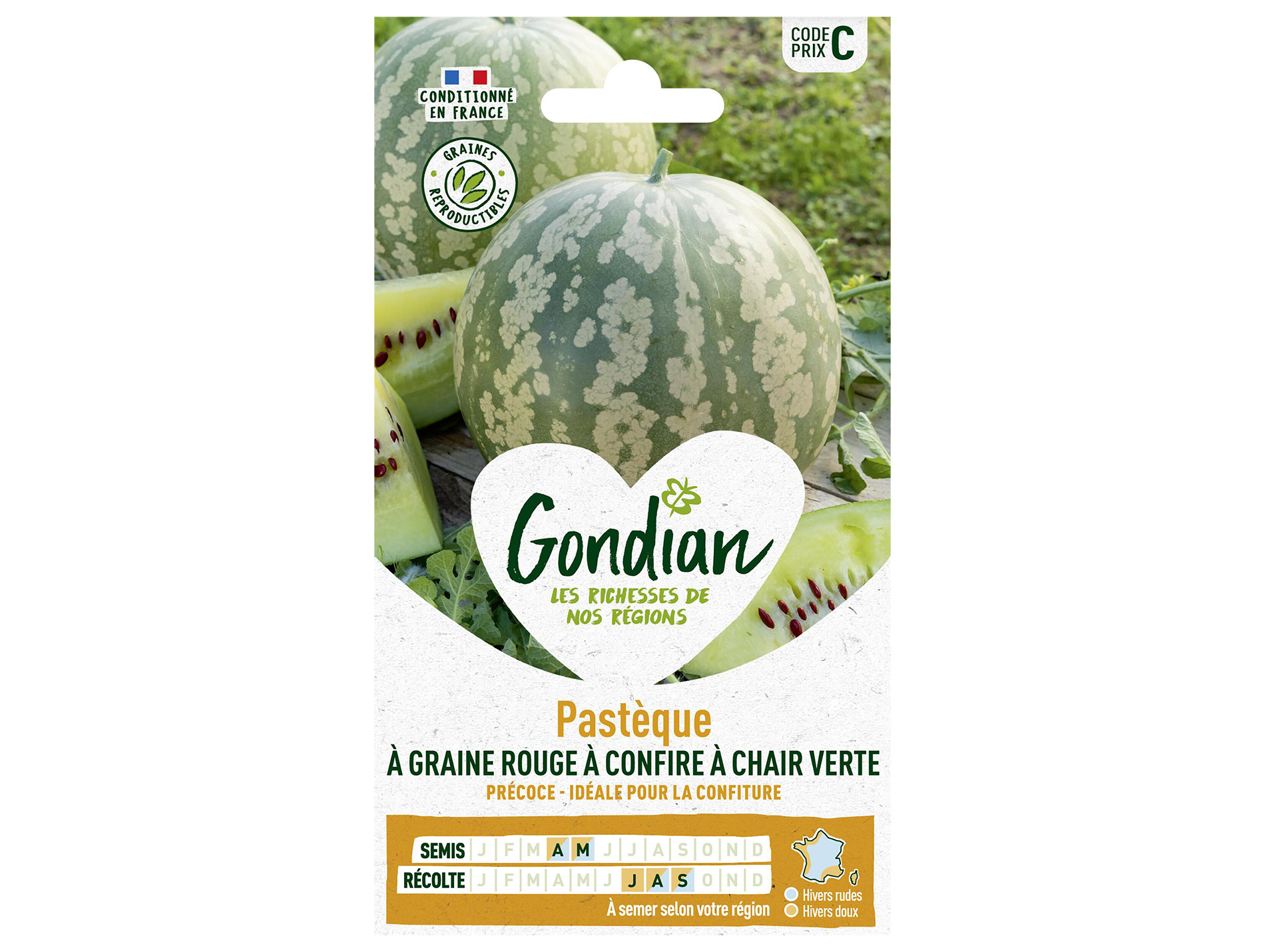 Pastèque à graine rouge à confire GONDIAN Série C