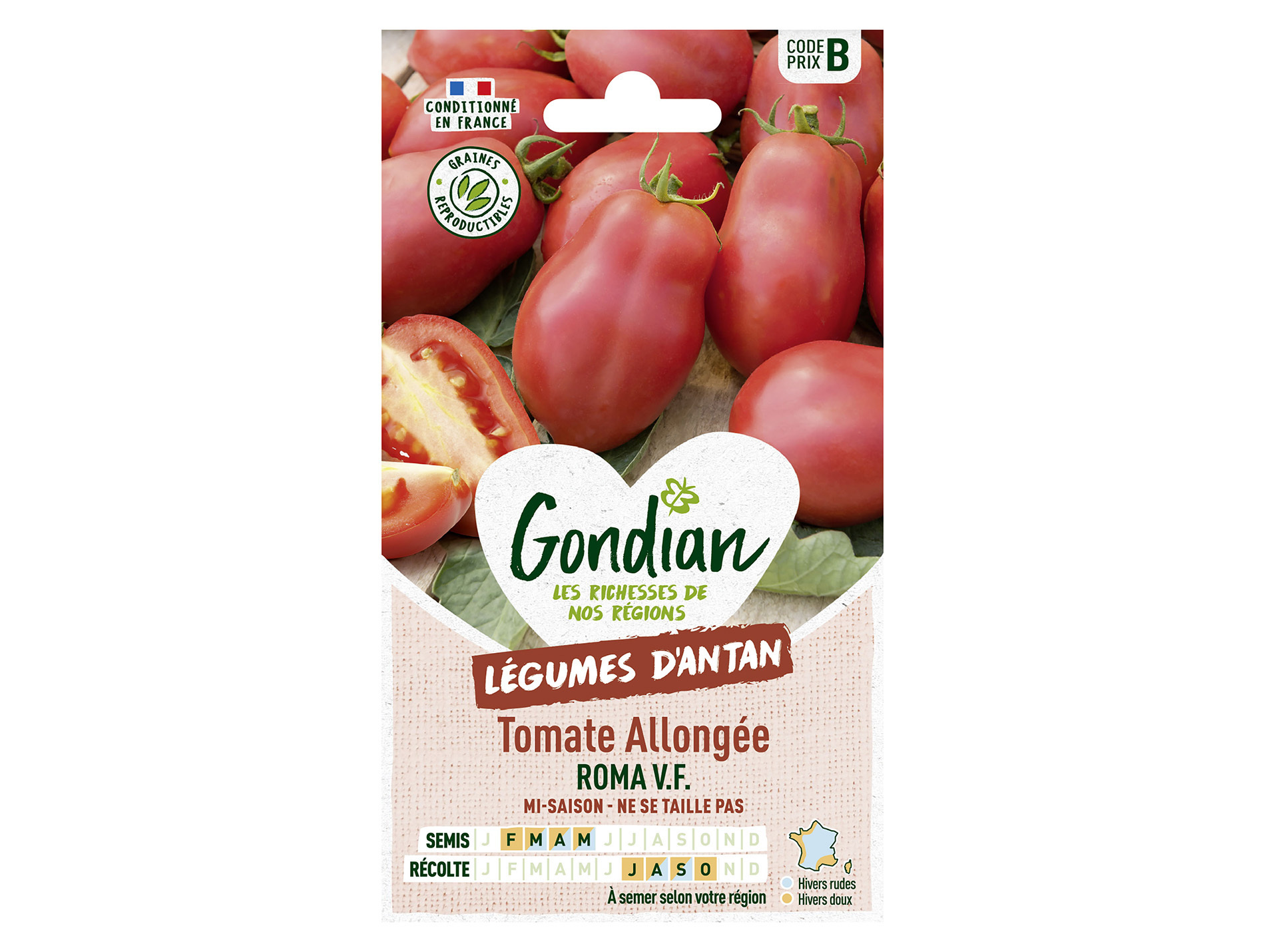 Graines tomate Roma GONDIAN 2,5g
