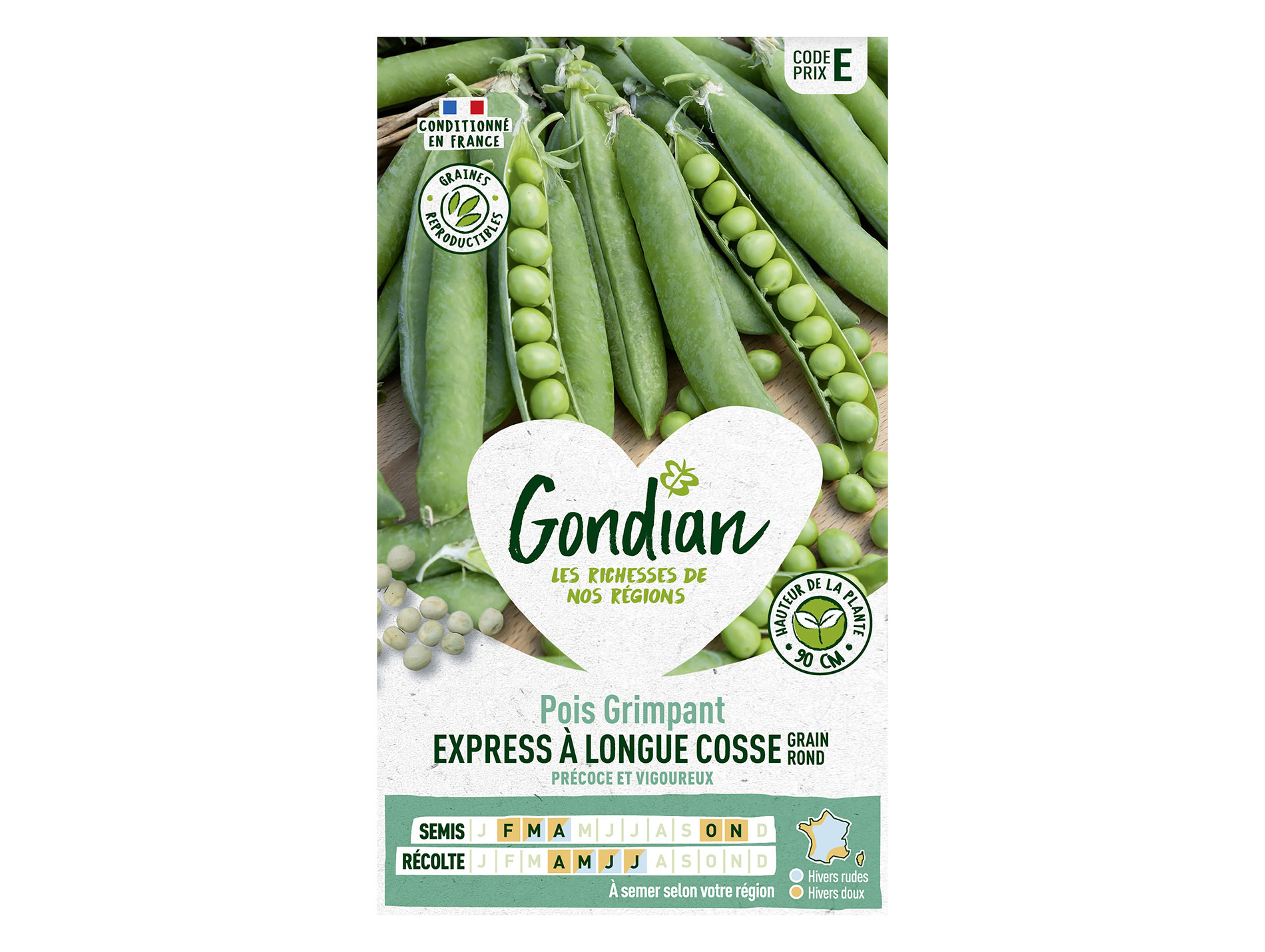 Pois express longue cosse grimpant GONDIAN Série E