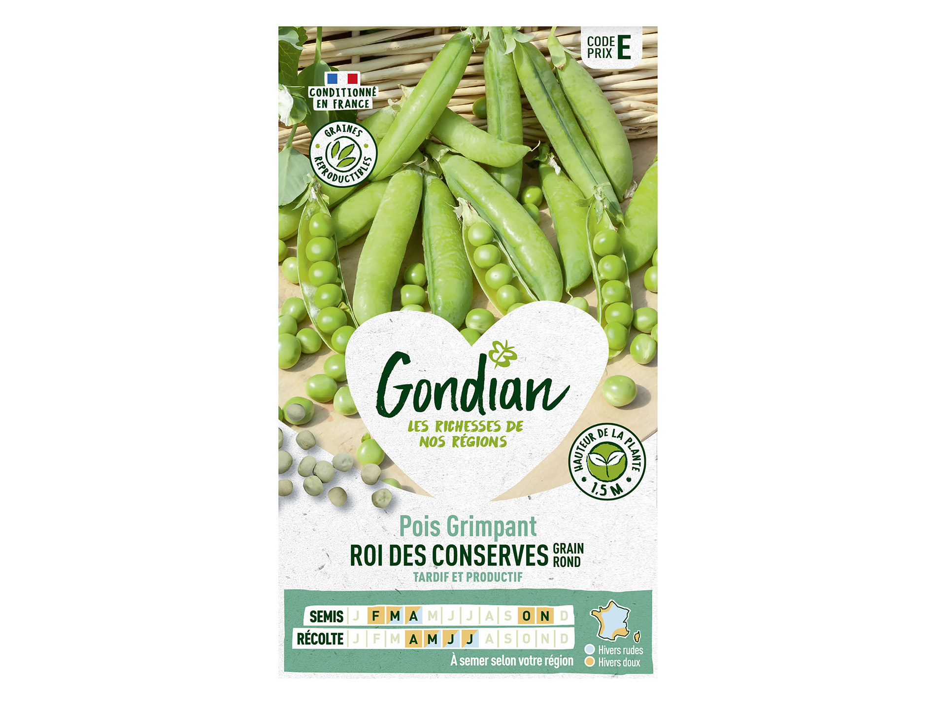 Pois grimpant Rois des Conserves GONDIAN Série E