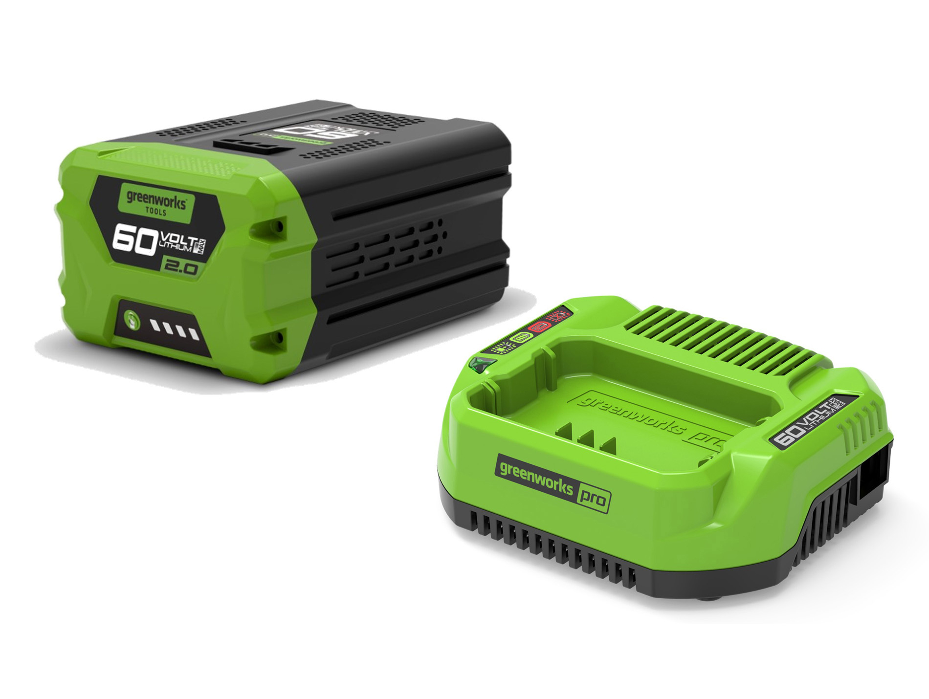 Batterie Li-Ion + chargeur Starter kit GREENWORKS 60V 2Ah