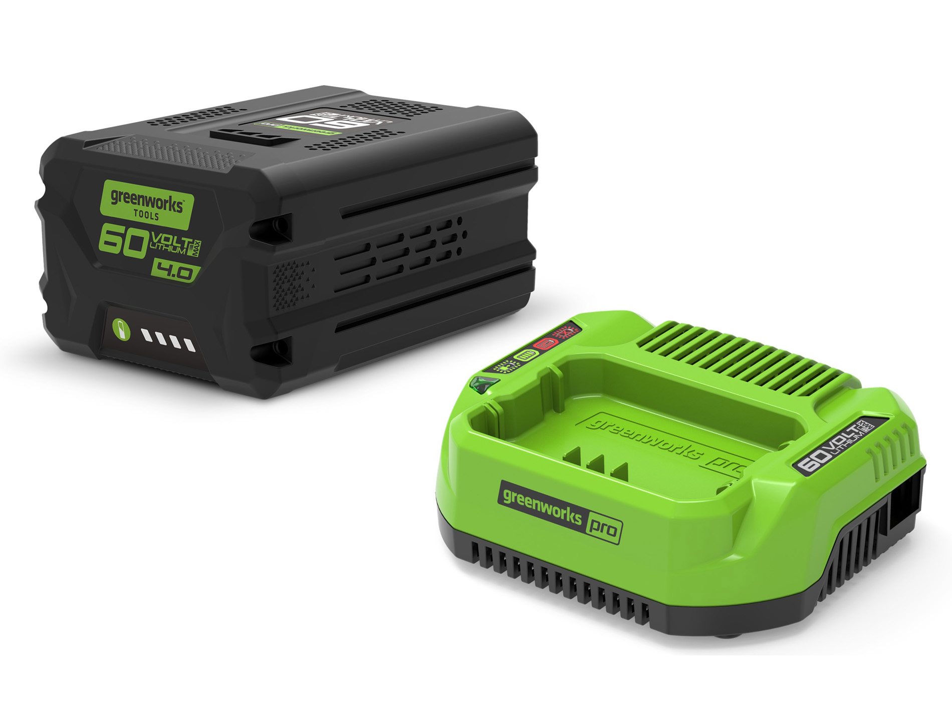 Batterie Li-Ion + chargeur Starter kit GREENWORKS 60V 4Ah