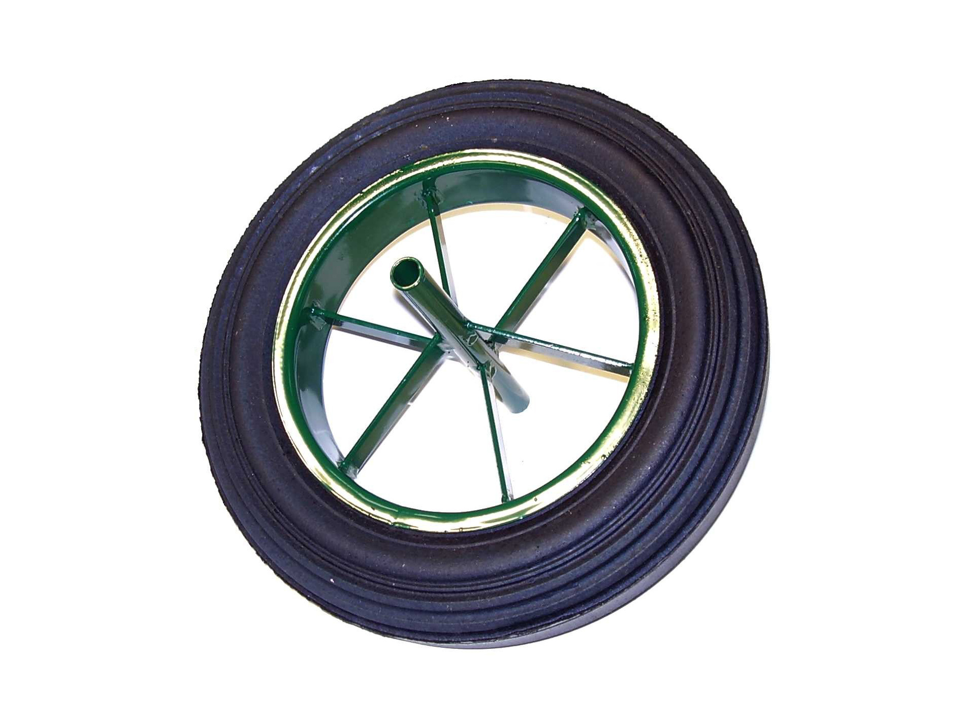 Roue de brouette pleine Ø400 jante acier