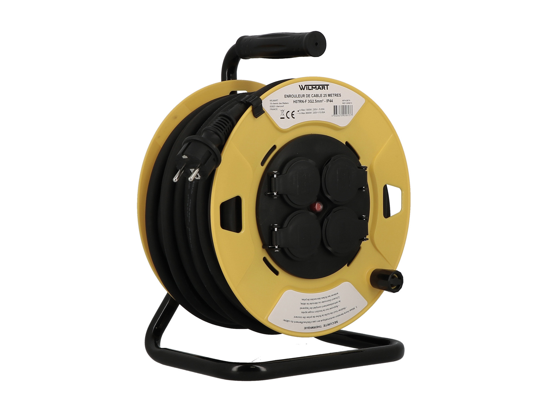 Enrouleur câble HO7RN 3G 2,5mm² 25m