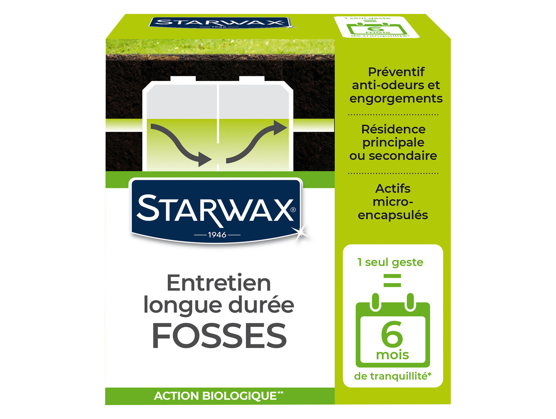 Entretien longue durée pour fosses septiques STARWAX 500g