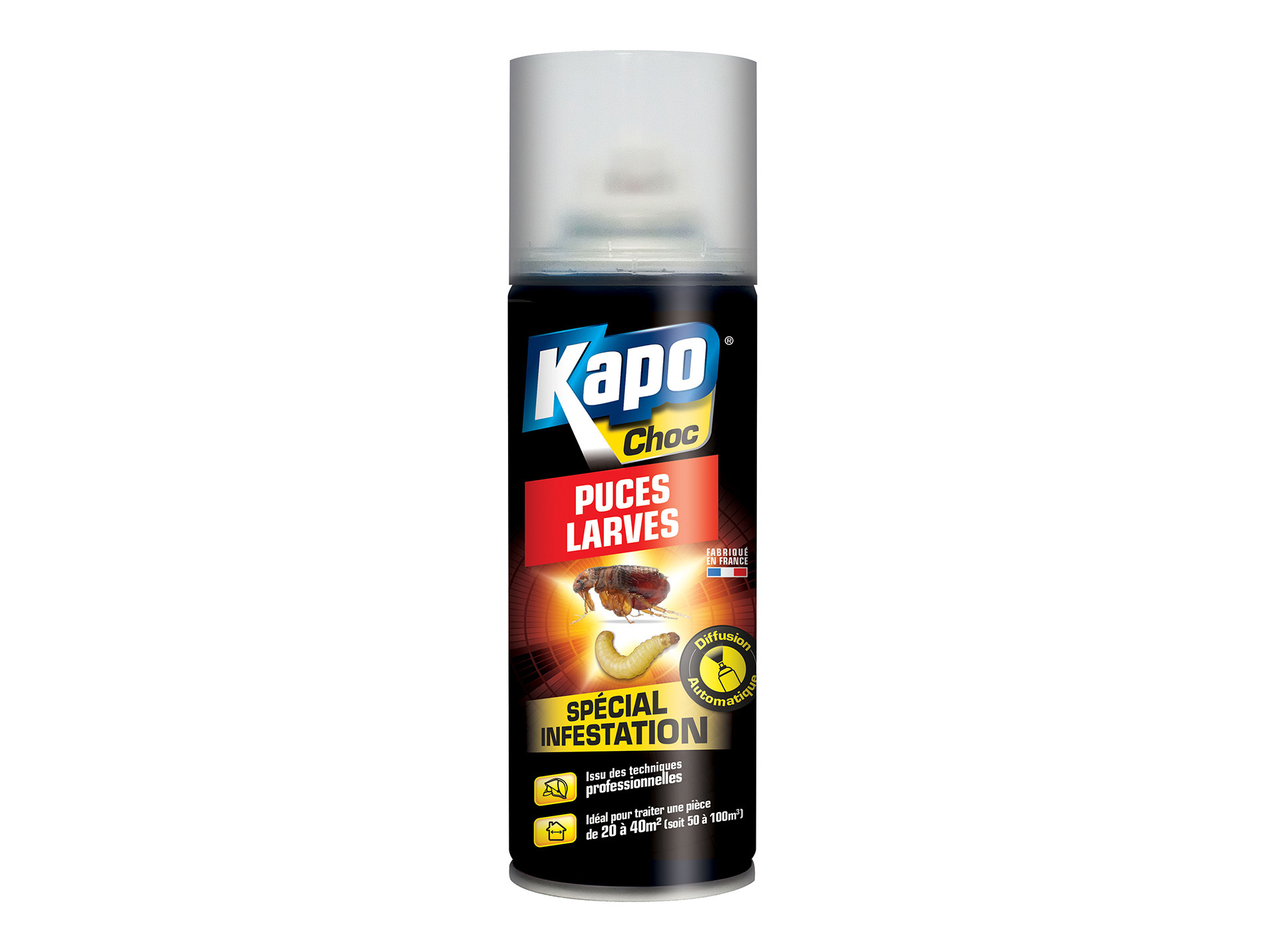 Aérosol insecticide contre les puces et larves KAPO 200ml