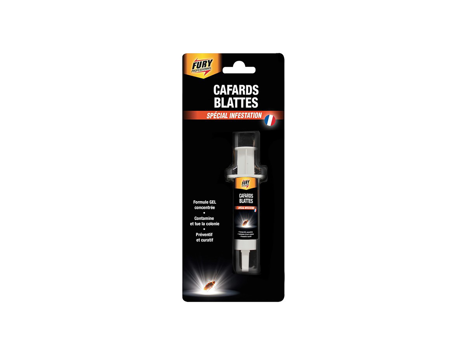 Seringue cafards et blattes FURY spécial infestations 10g