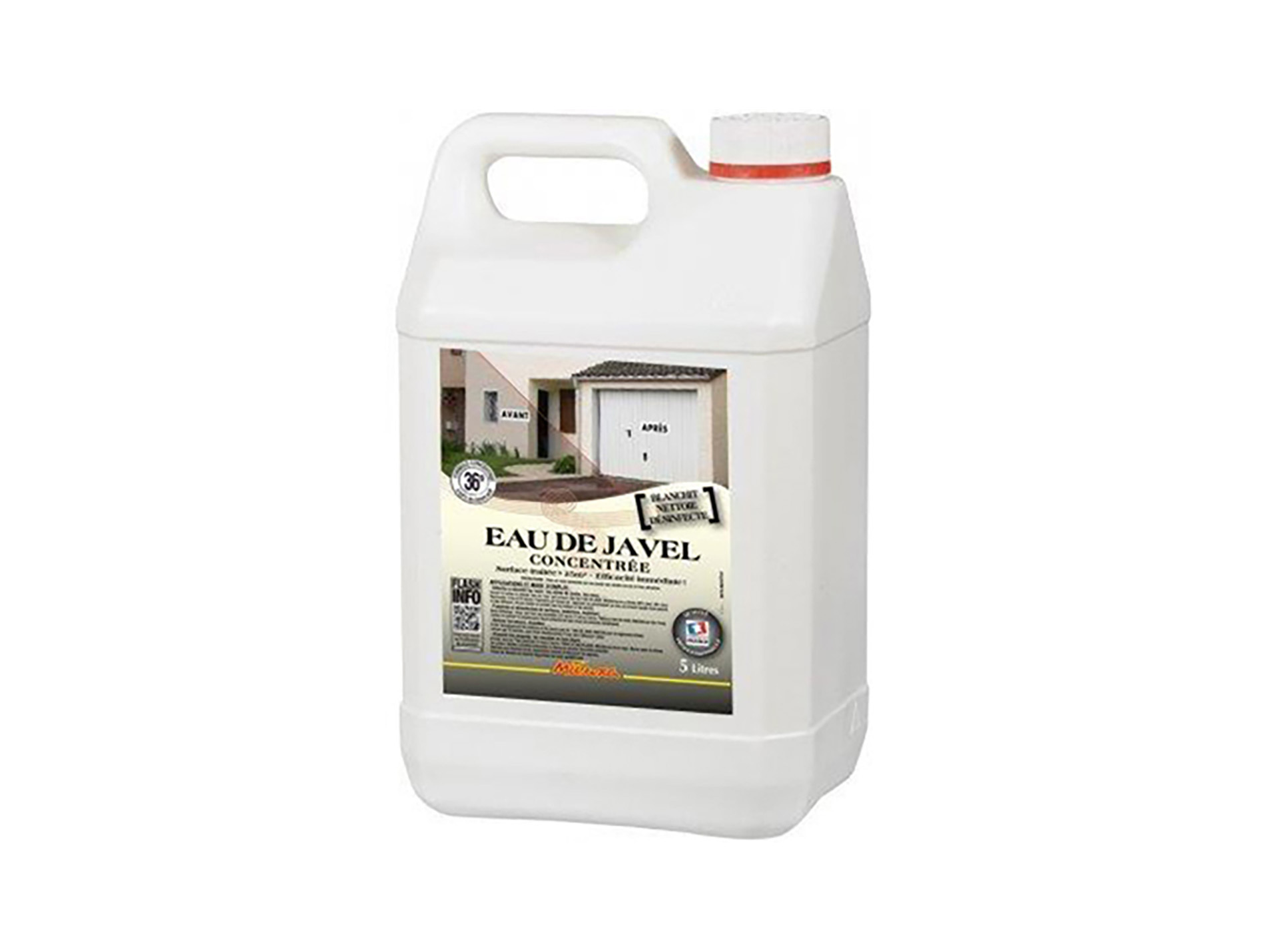Eau de javel concentrée 9.6% MIEUXA 5L