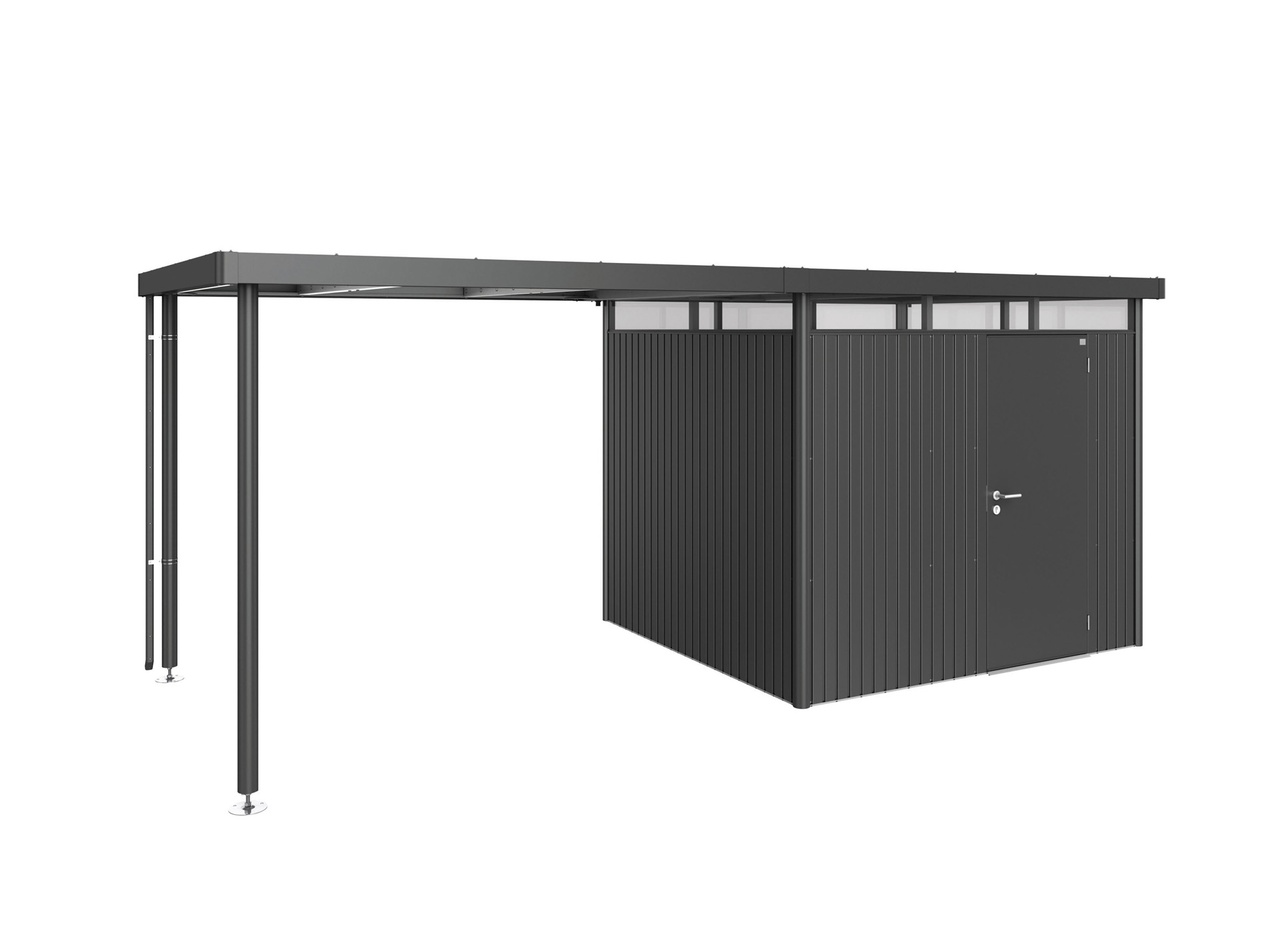 Auvent abri jardin BIOHORT Highline gris