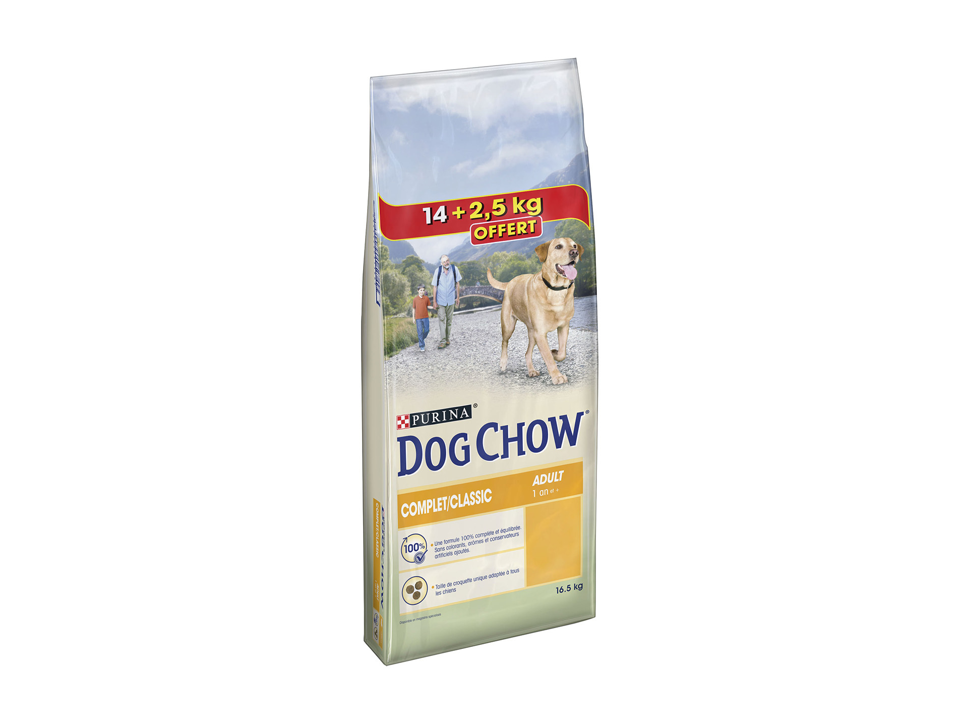 Croquettes chien DOG CHOW poulet 14kg + 2.5kg OFFERTS