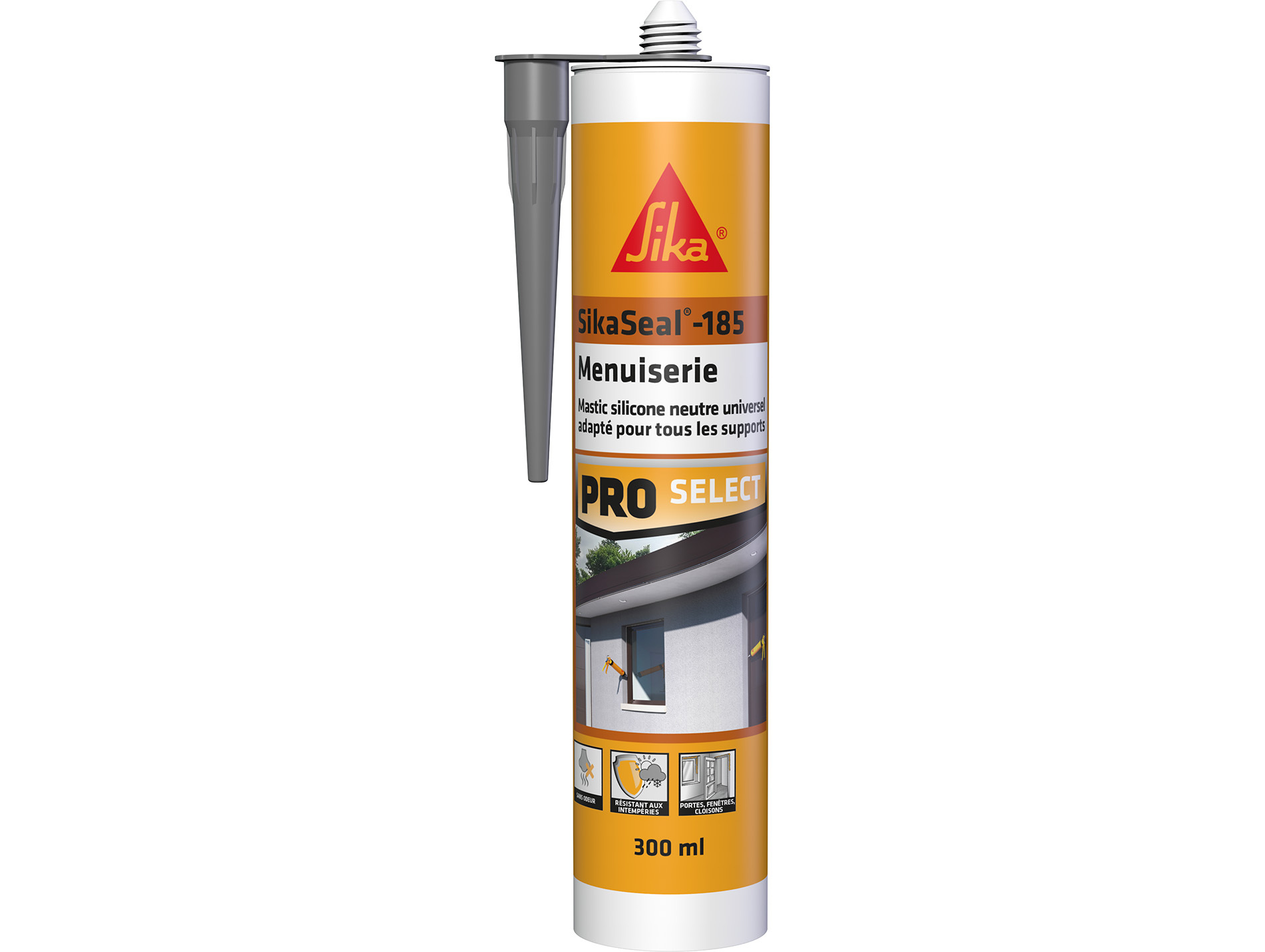 Mastic silicone spécial menuiserie SIKA Sikaseal 185 gris 300ml