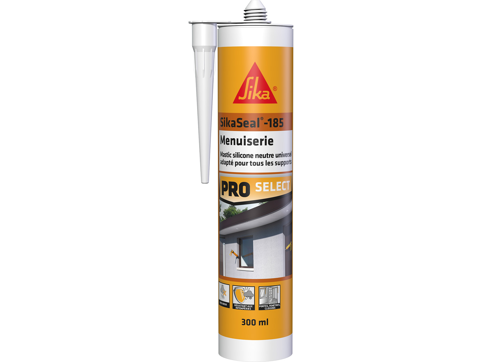 Mastic silicone SIKA Sikaseal 185 menuiserie blanc 300ml