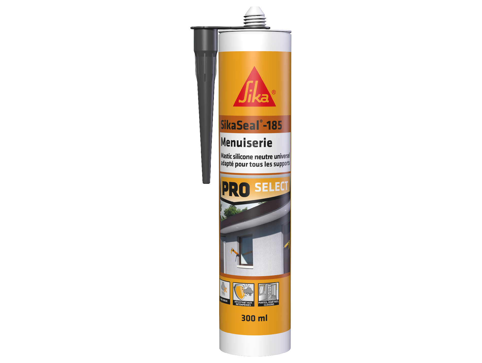 Mastic silicone spécial menuiserie SIKA Sikaseal 185 grey 300ml