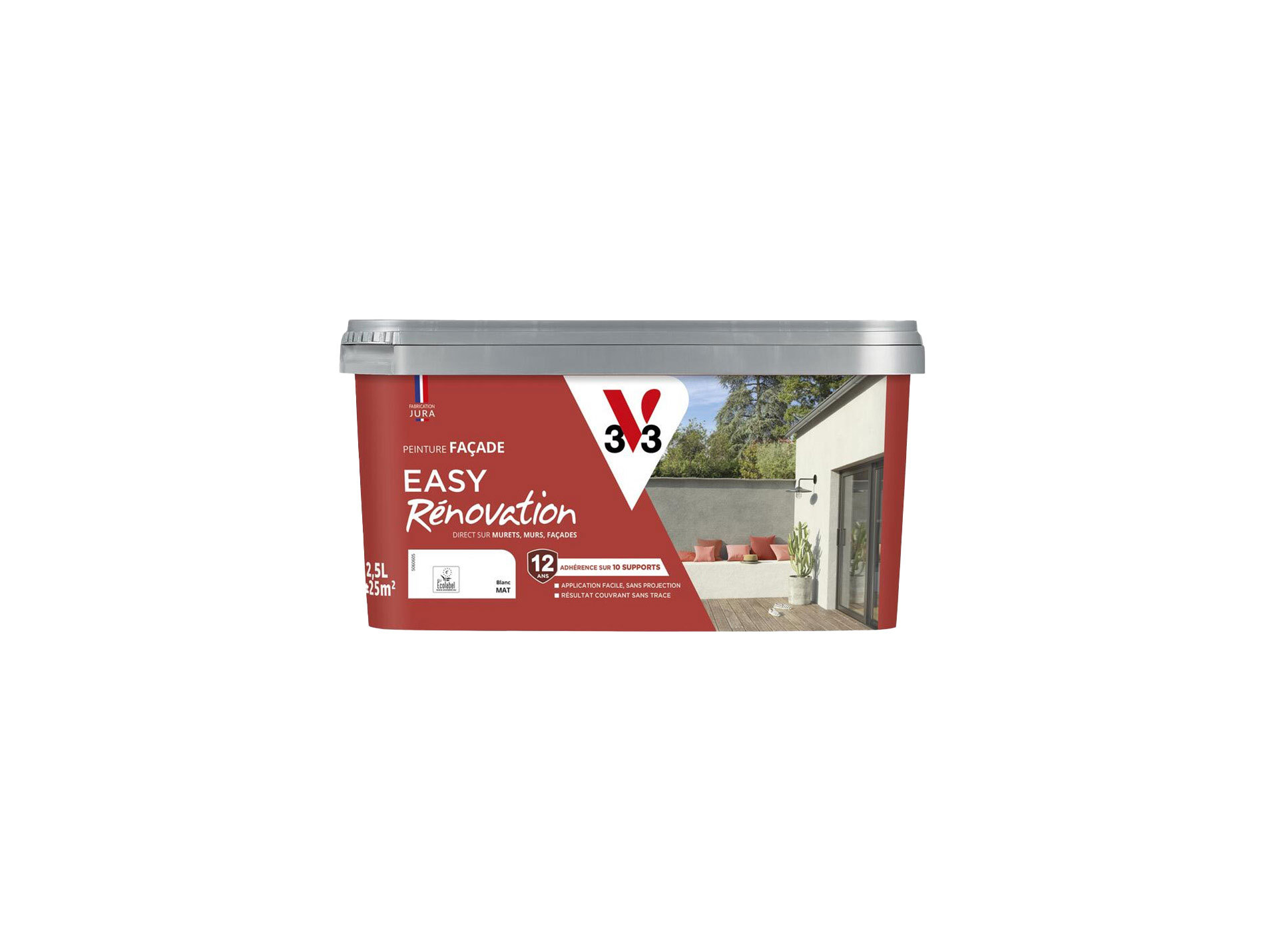 Peinture façade extérieur Easy Rénovation V33 Blanc mat 2,5L