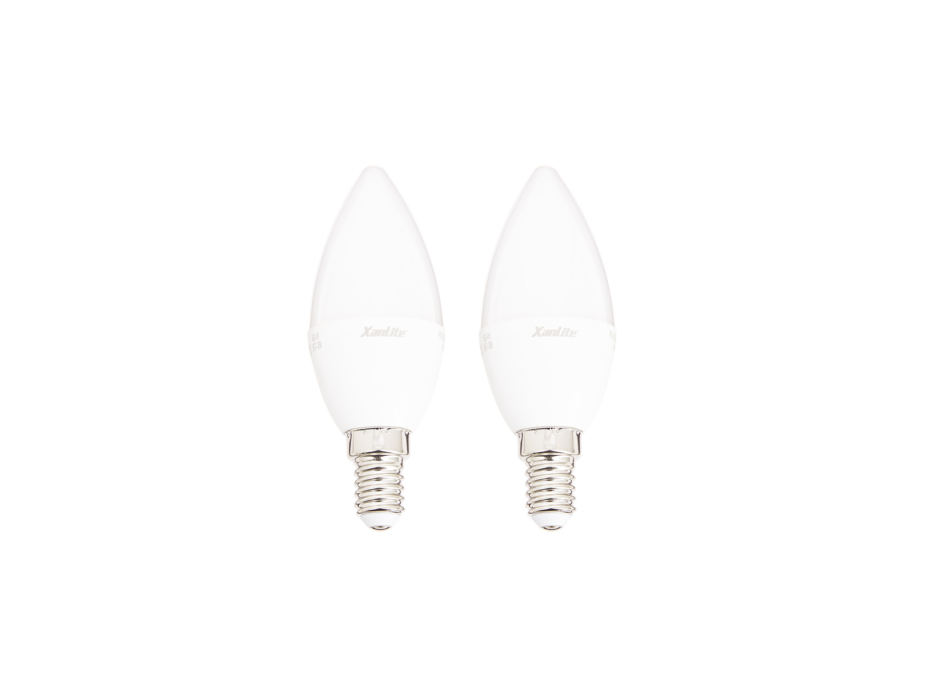 Ampoule LED XANLITE Flamme E14 5W 470lm 4000K x2