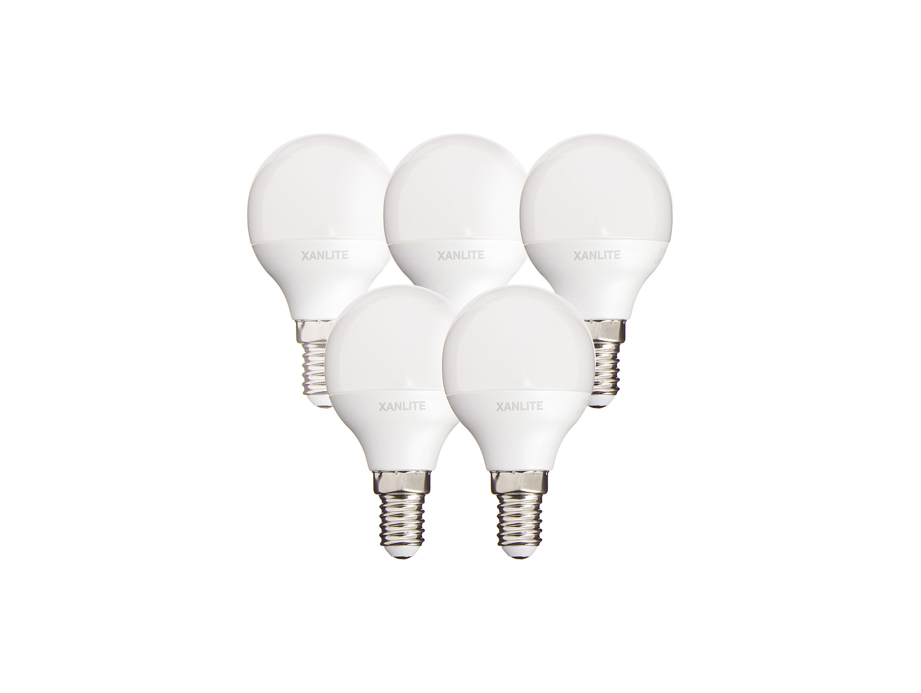 Ampoule LED XANLITE P45 E14 5,3W 470lm 2700K x5