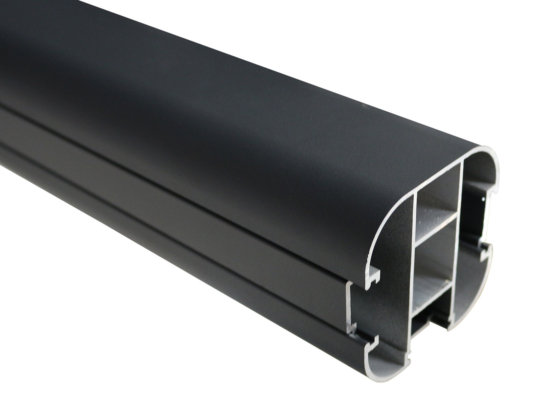 Poteau de clôture alu composite 7,4x7,4cm H.2,60m gris