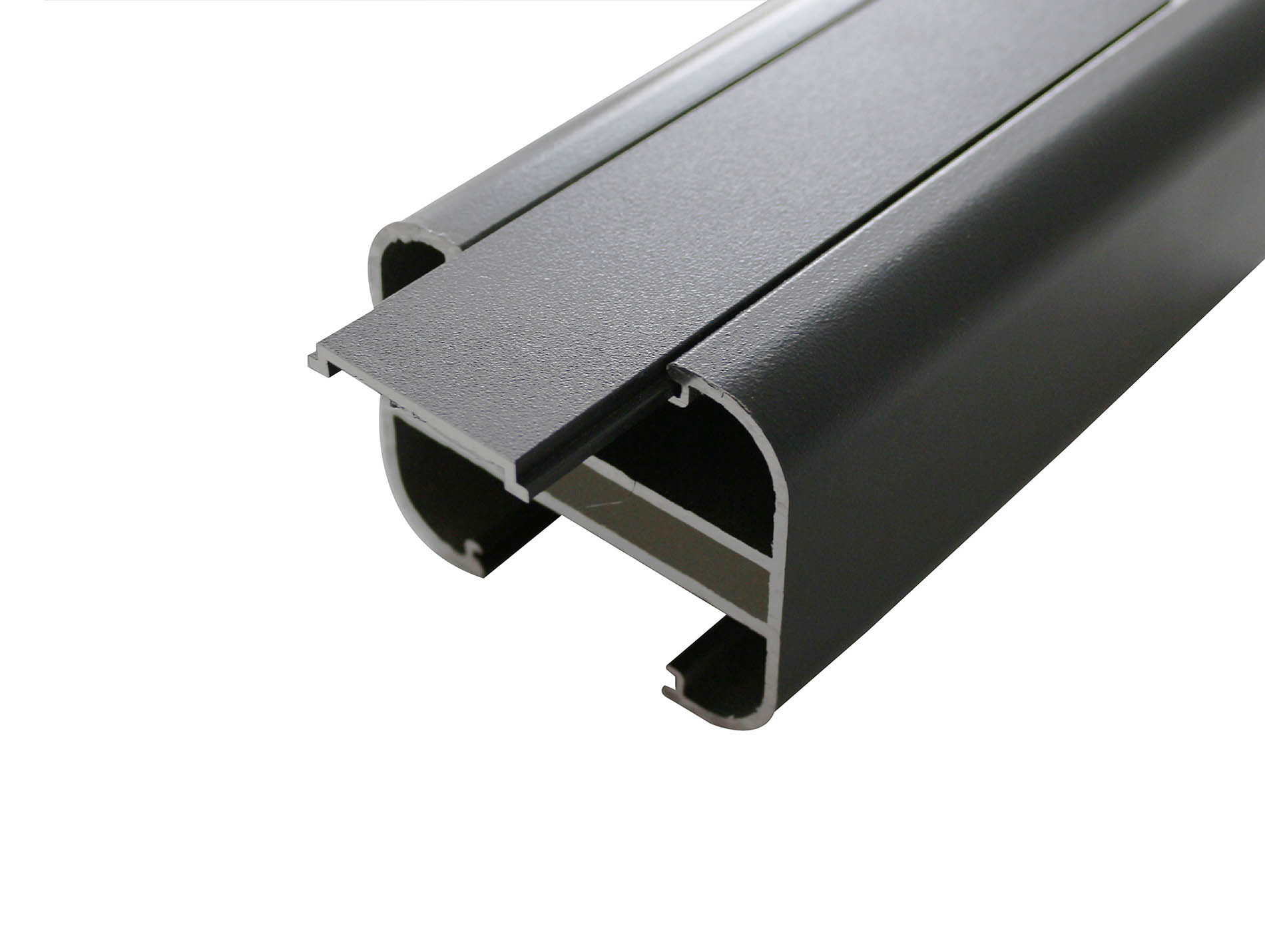 Poteau de clôture alu EvoluH 6x7,5cm H. 2,30m gris