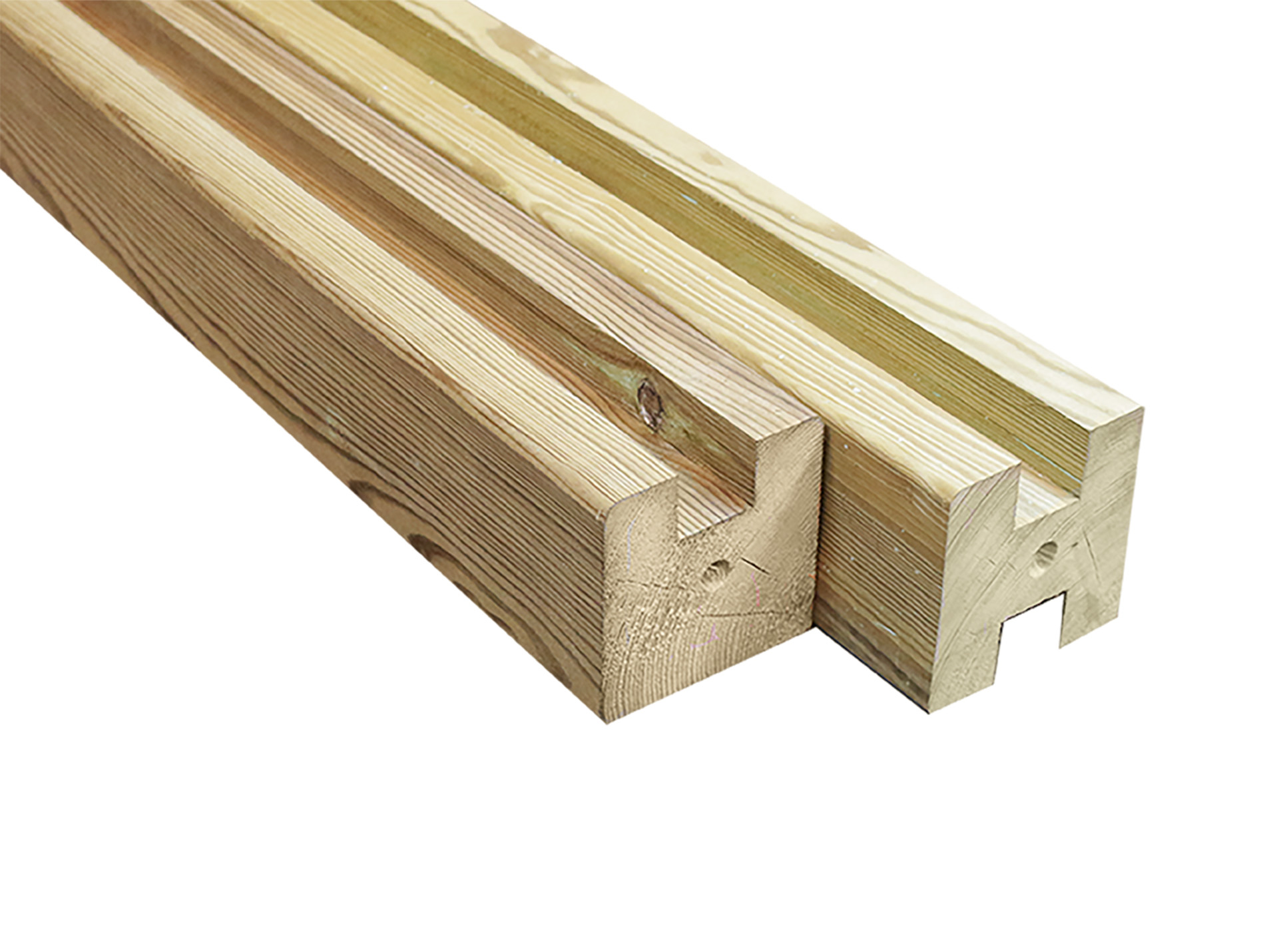 Poteau intermédiaire bois pour clôture H Eco 8,5x8,5cm H.2,30m