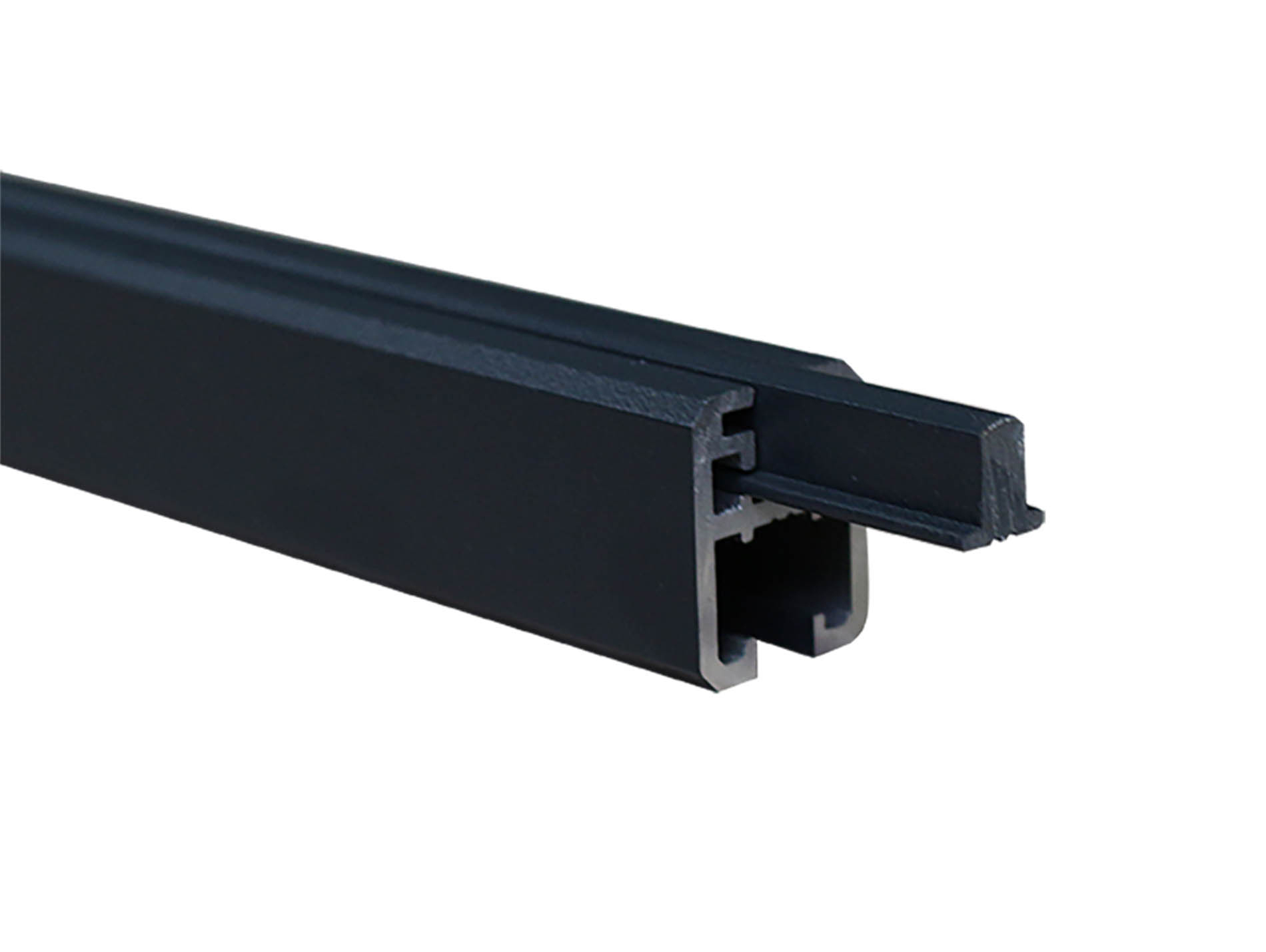 Profil d'encadrement alu pour clôture bois H.2m gris