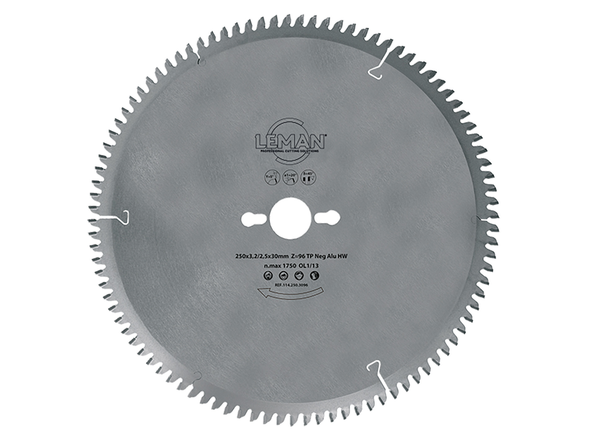 Lame scie circulaire carbure radiale LEMAN Ø250mm 80 dents