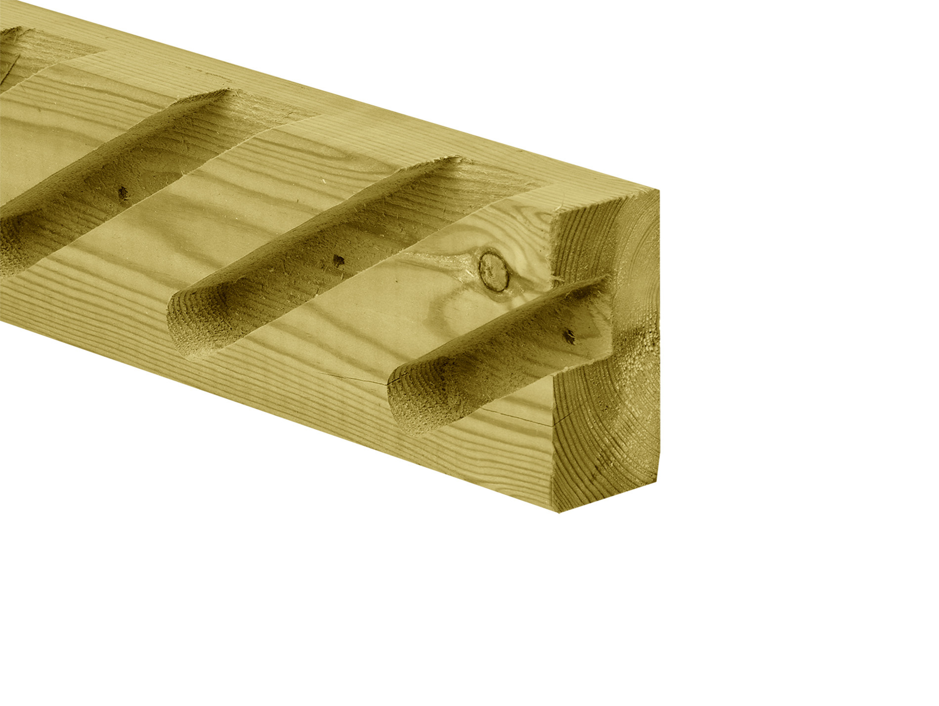 Demi-poteau persienne cloture bois 45x90mm L.240cm vert