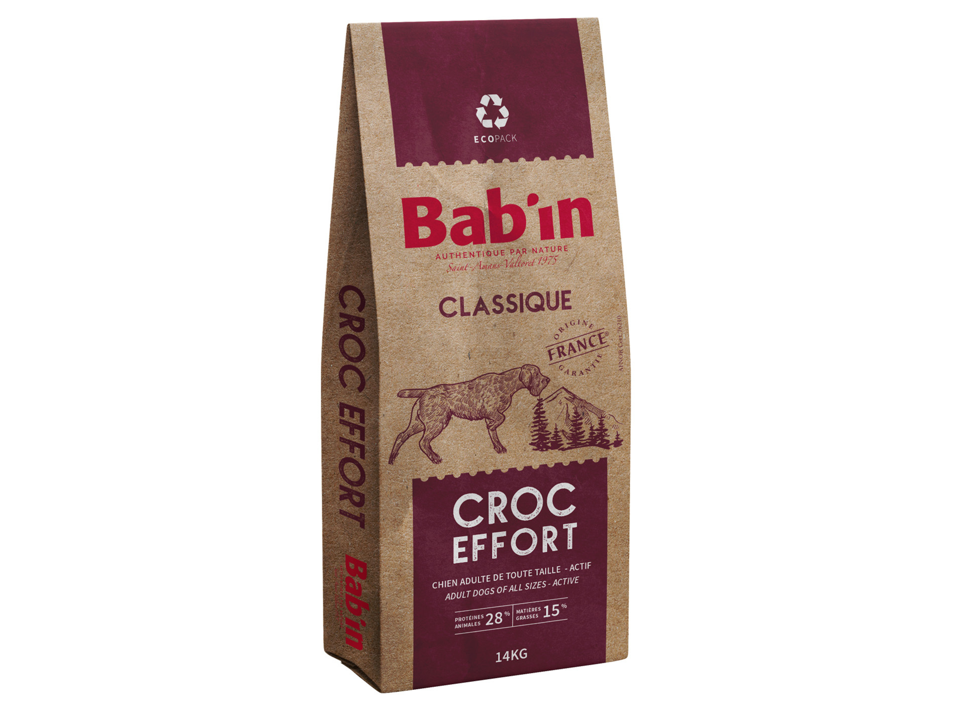 Croquettes chien Croc Effort BAB'IN 14Kg
