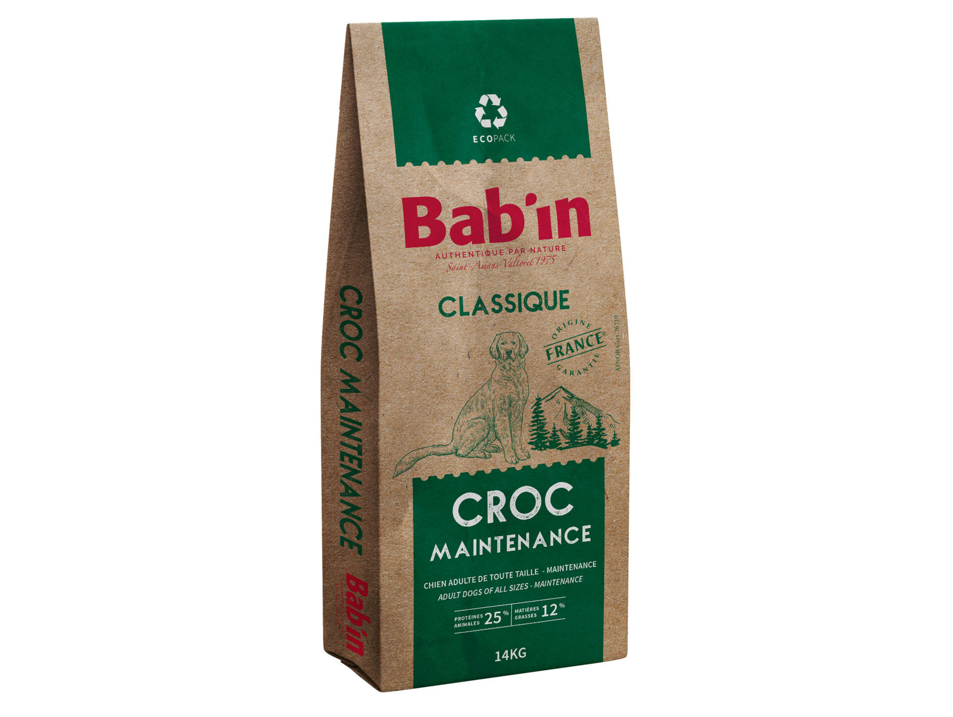 Croquettes chien BAB'IN Classique maintenance poulet 14kg