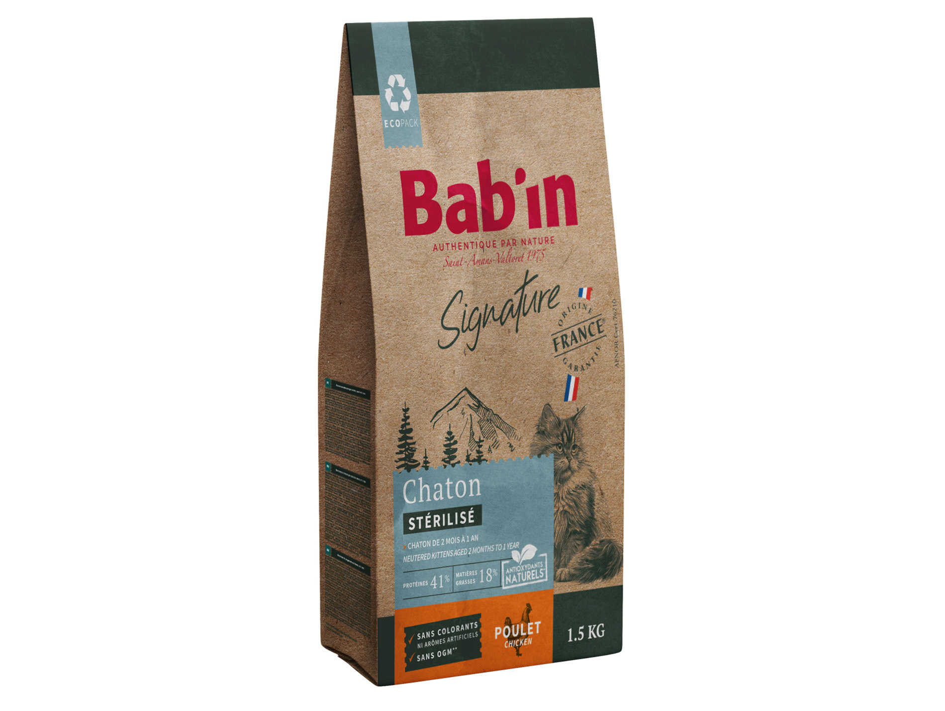 Croquettes chaton BAB'IN Signature poulet 1,5kg