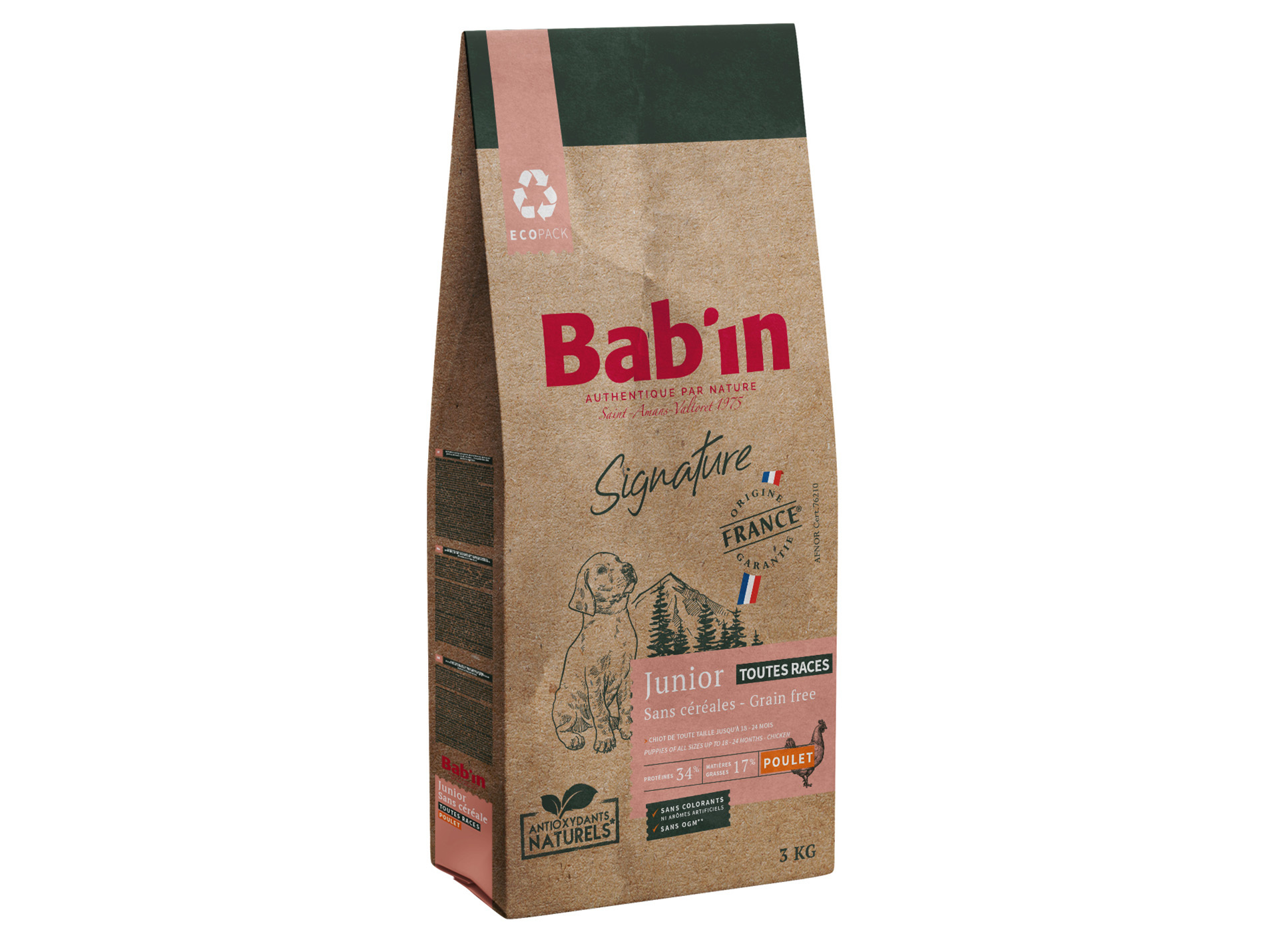 Croquettes chien junior BAB'IN Signature poulet 3kg
