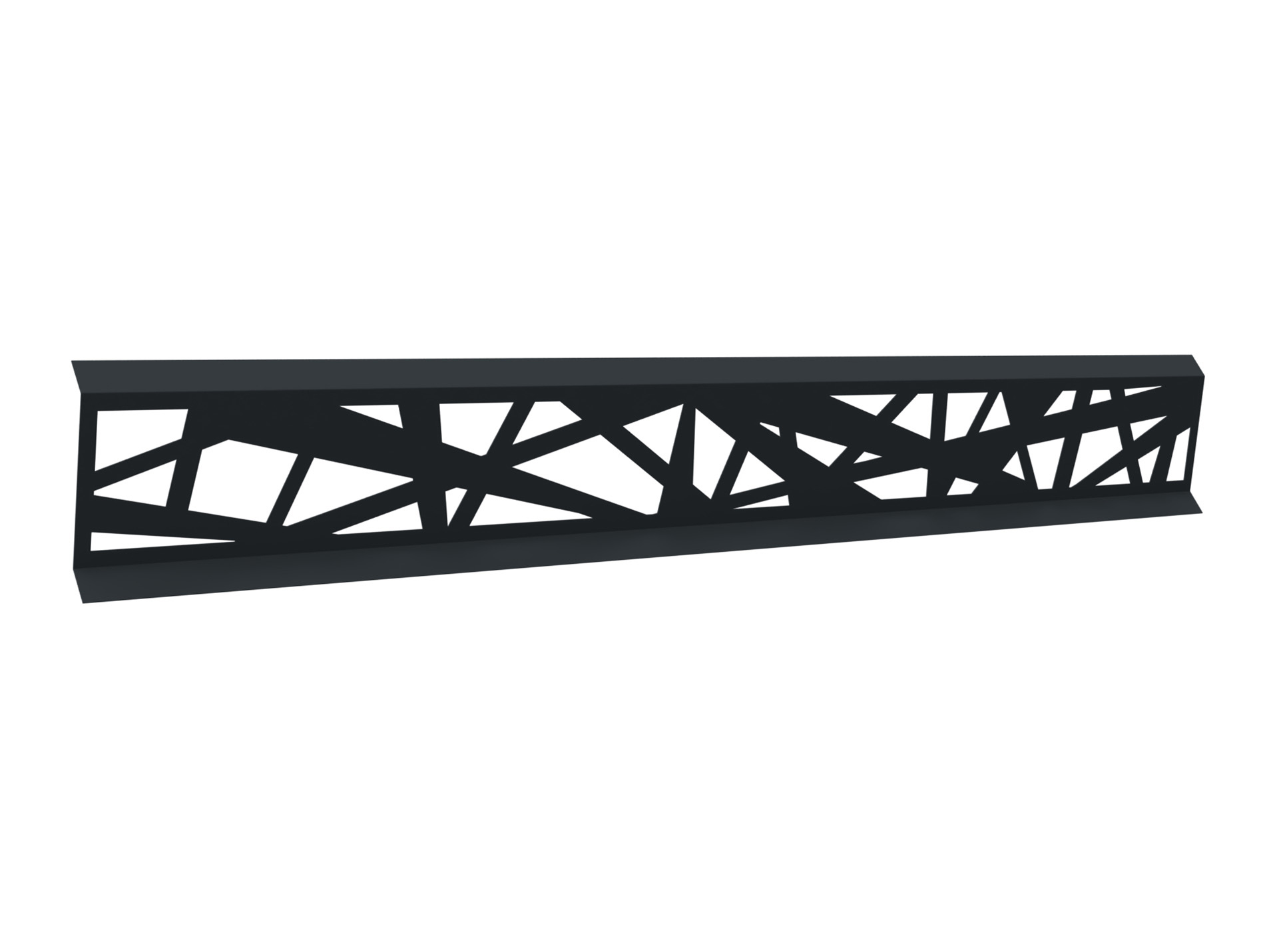 Lame décorative aluminium ASPIC Toile 200x25cm gris anthracite