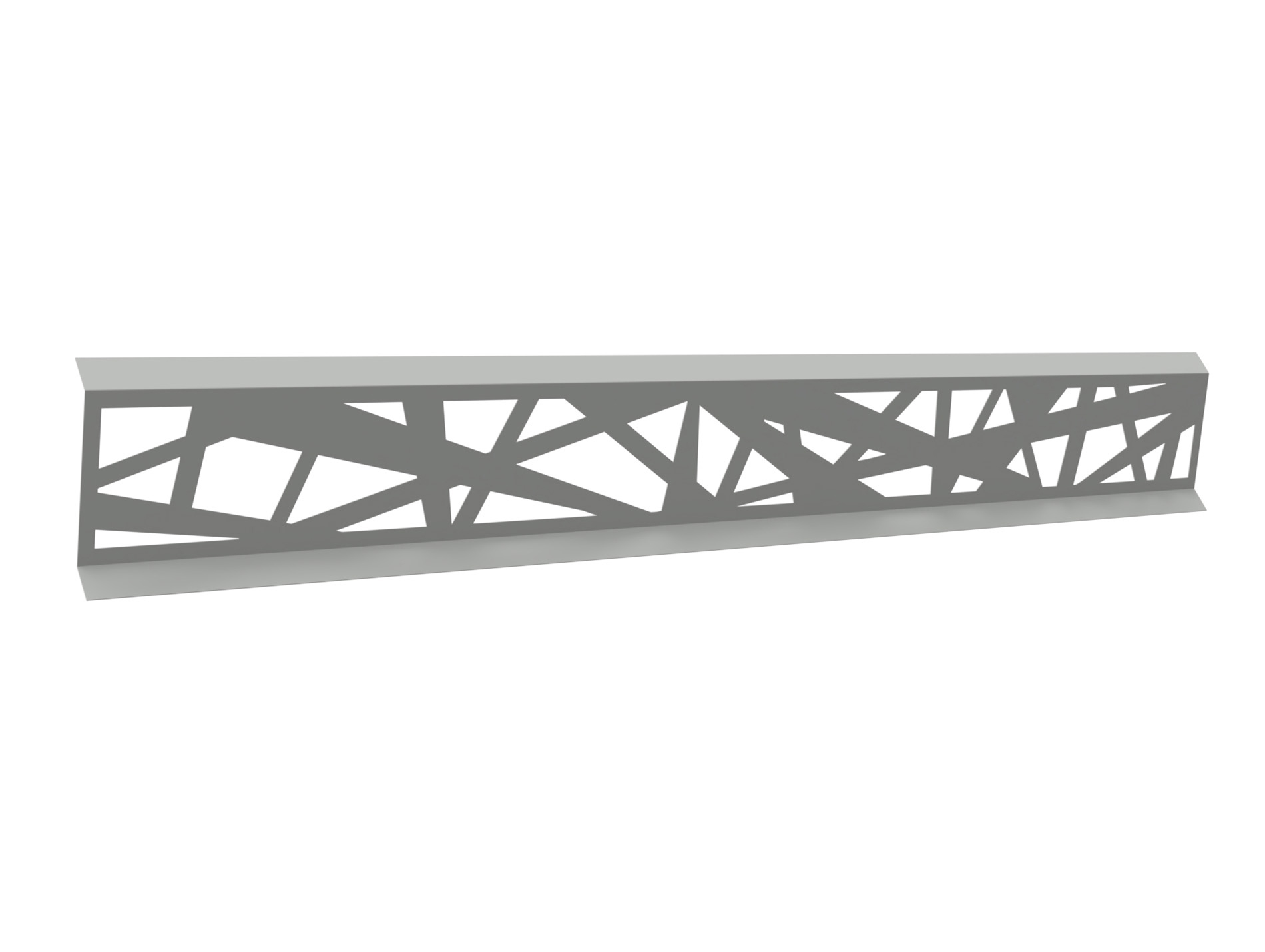 Lame décorative aluminium ASPIC Toile 200x25cm gris clair