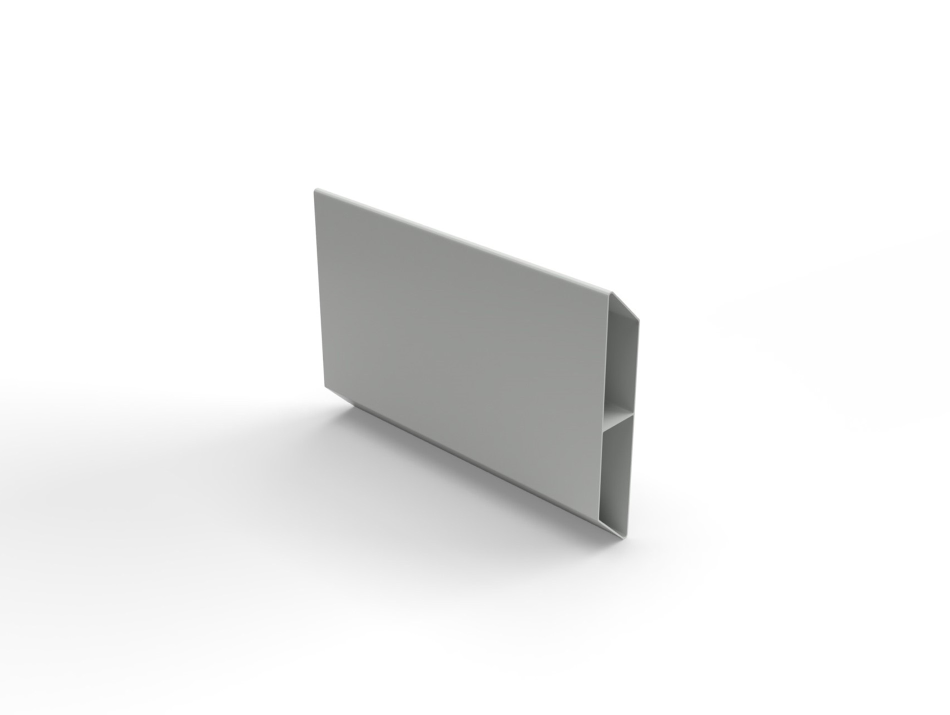 Lame de clôture alu L.200xH.14cm Ep.25mm gris clair sablé