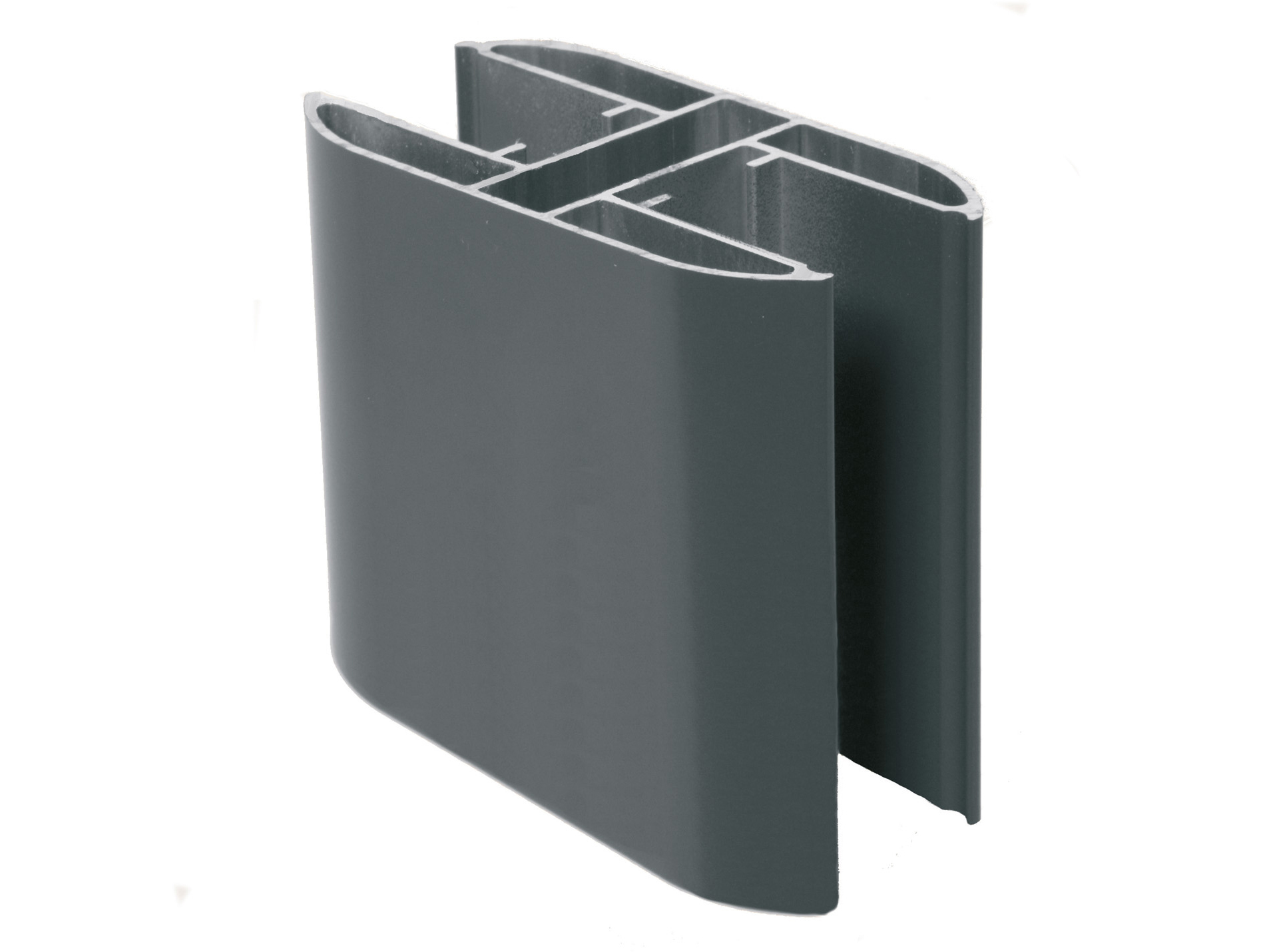 Poteau de clôture alu 5x10cm H.2,30m anthracite sablé