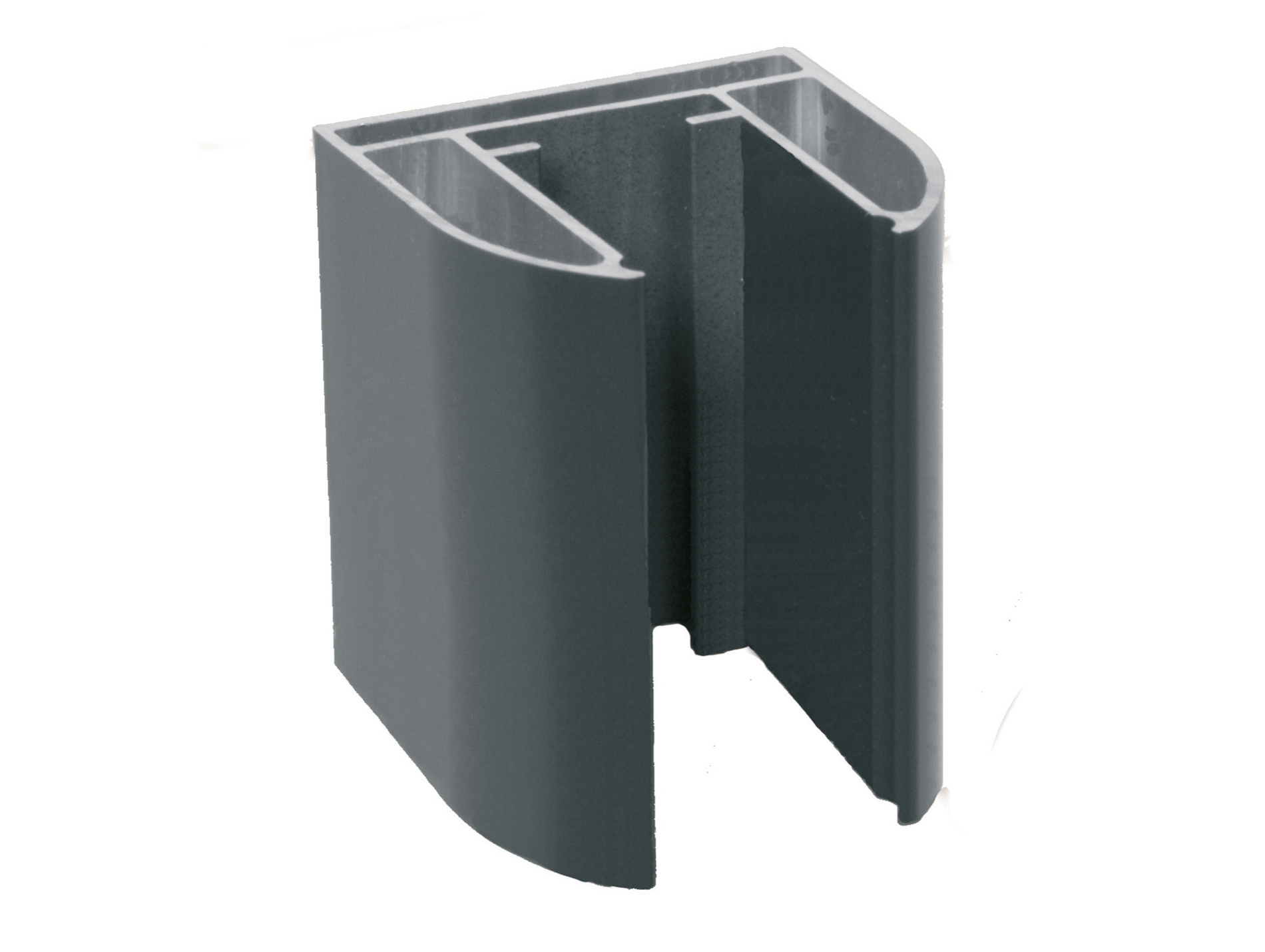 Demi-poteau alu OCCULTALU 5x5cm H.2,30m anthracite