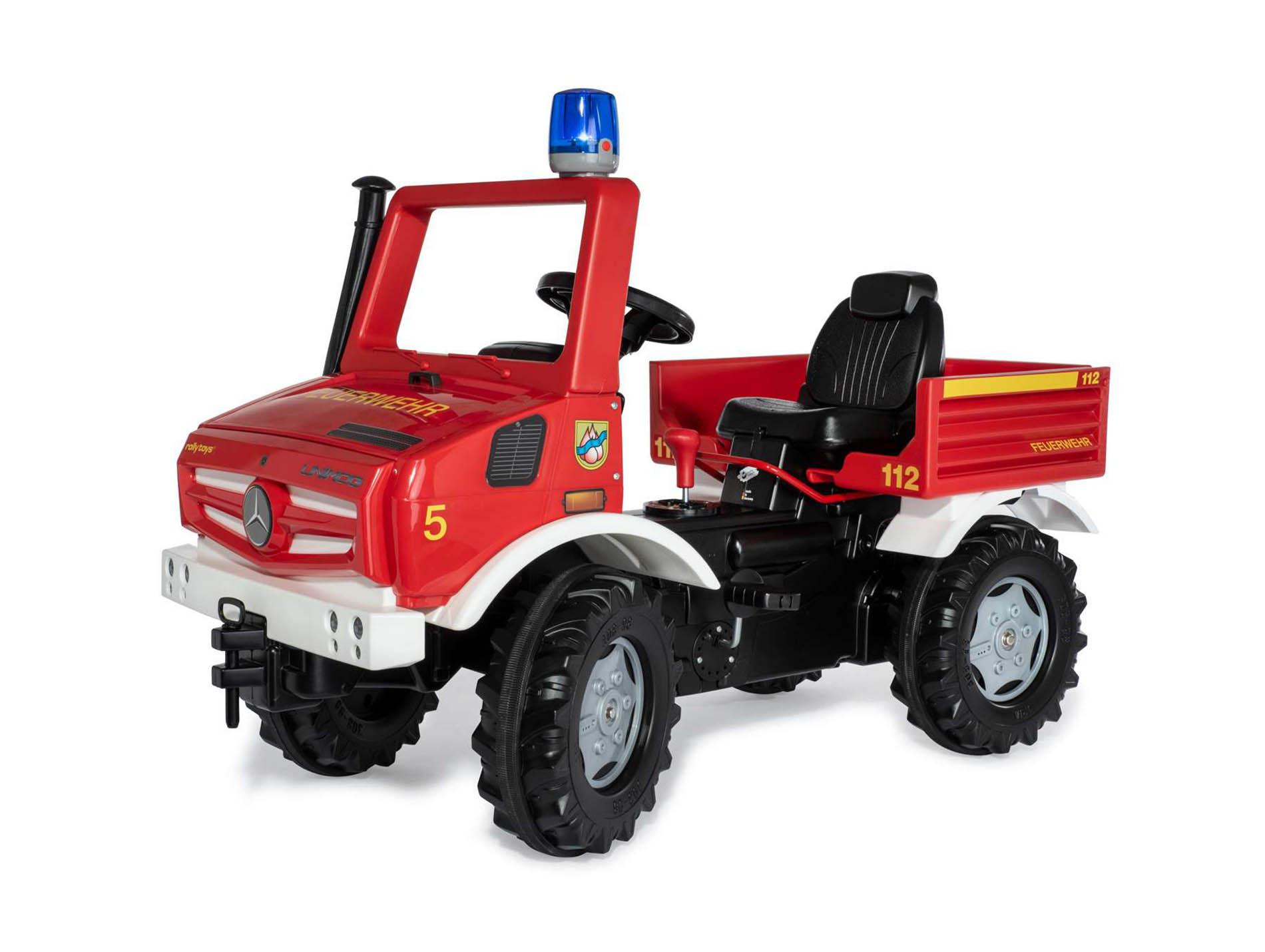 Tracteur à pédales Rolly Unimog Pompier + remorque citerne