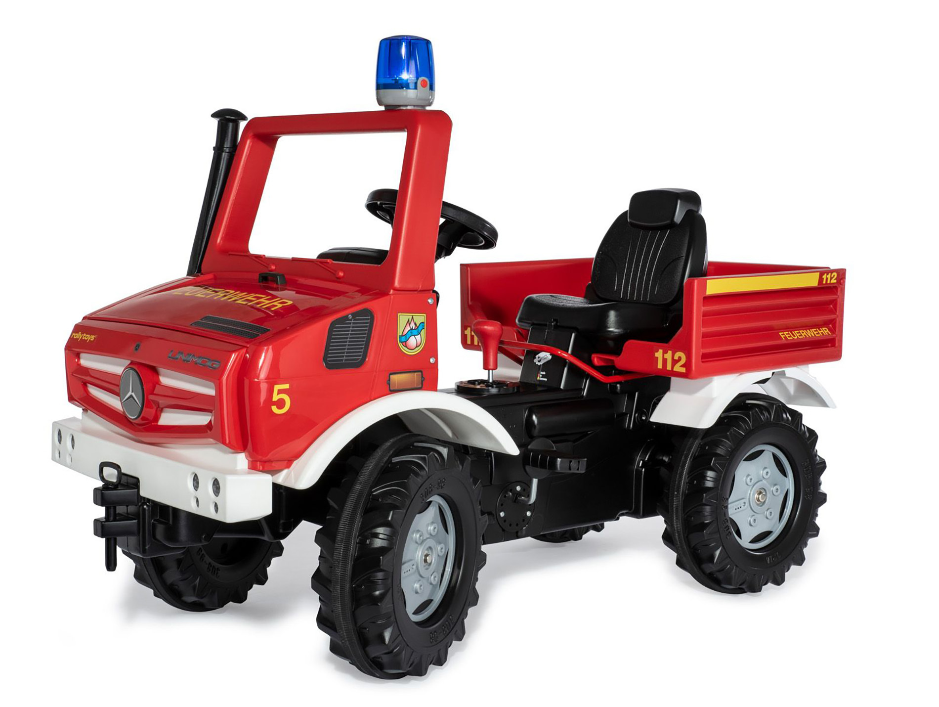 Camion pompier à pédales ROLLY TOYS rollyUnimog Fire rouge