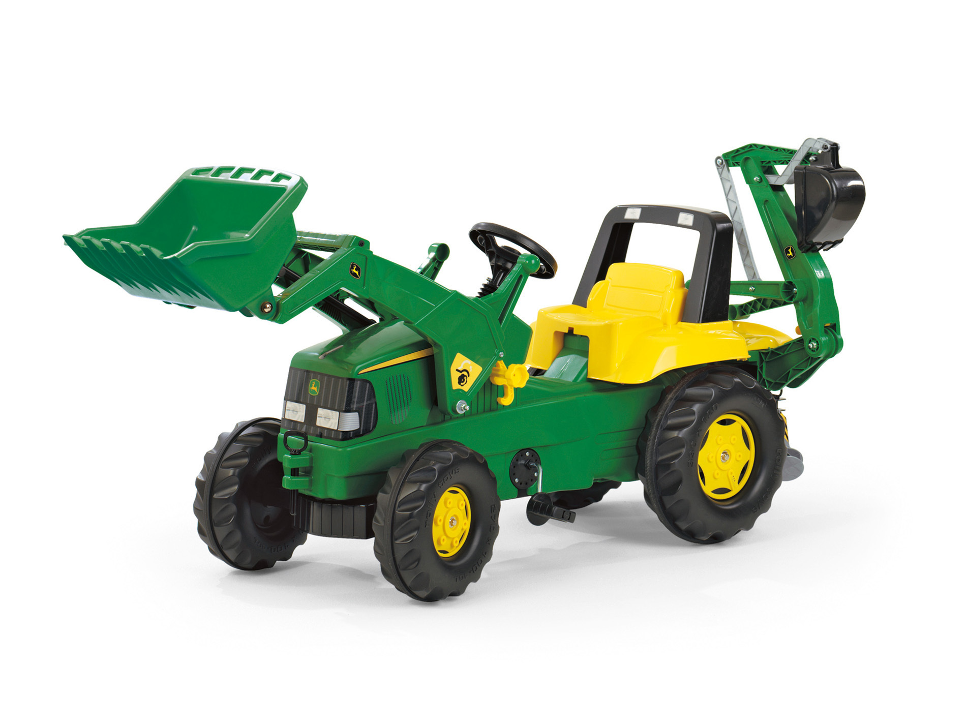 Tracteur Rolly Junior avec pelle avant et arrière mécanique