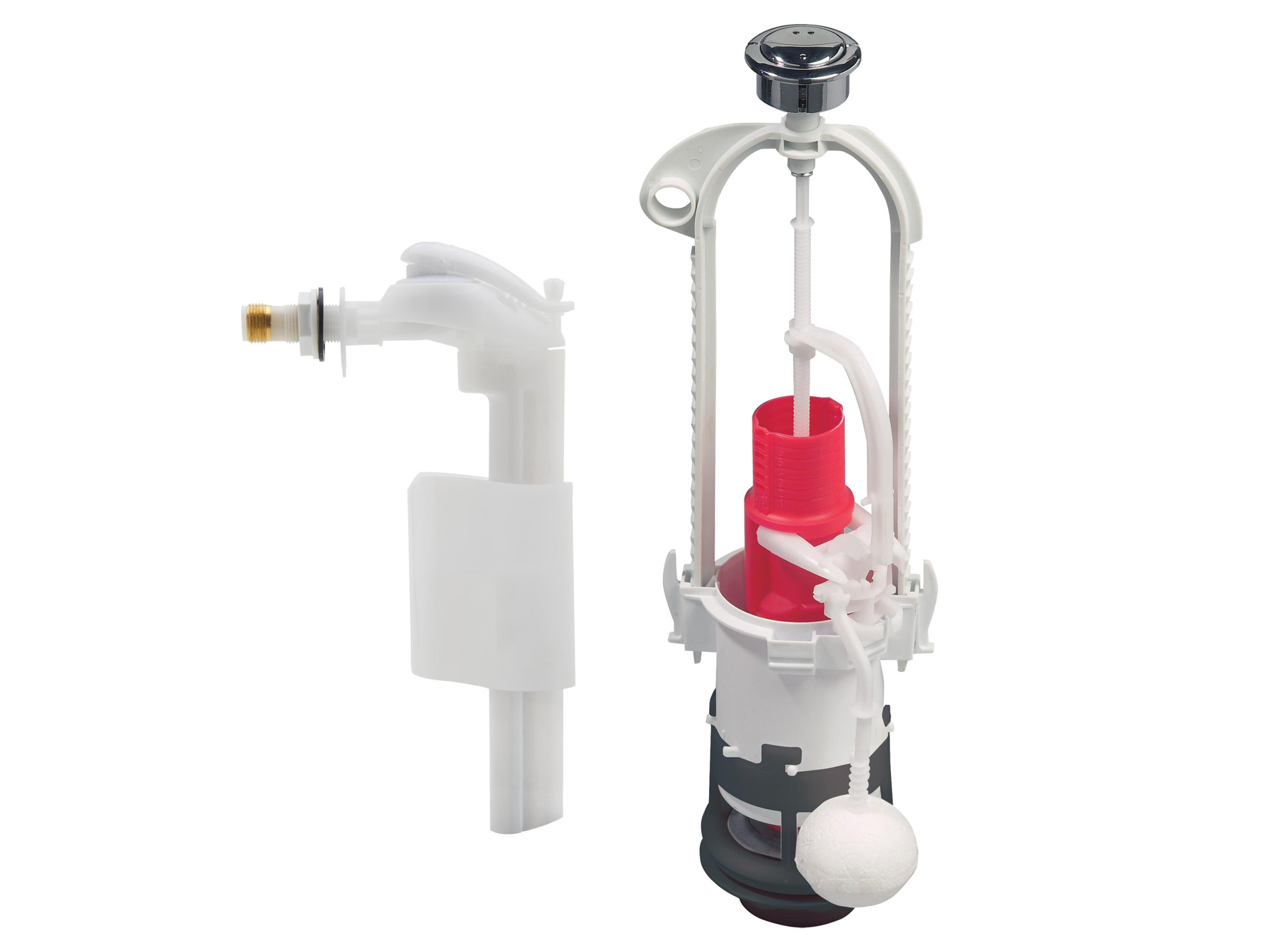Mécanisme double chasse WIRQUIN MVB + robinet F90