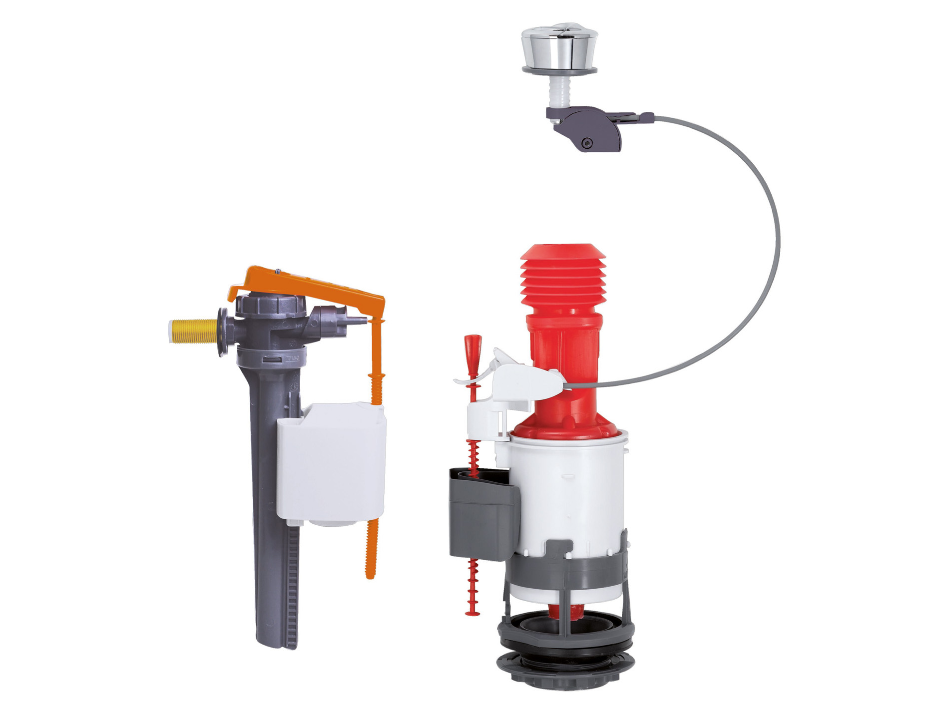 Mécanisme double châsse à câble WIRQUIN MW2 + robinet Jollyfill