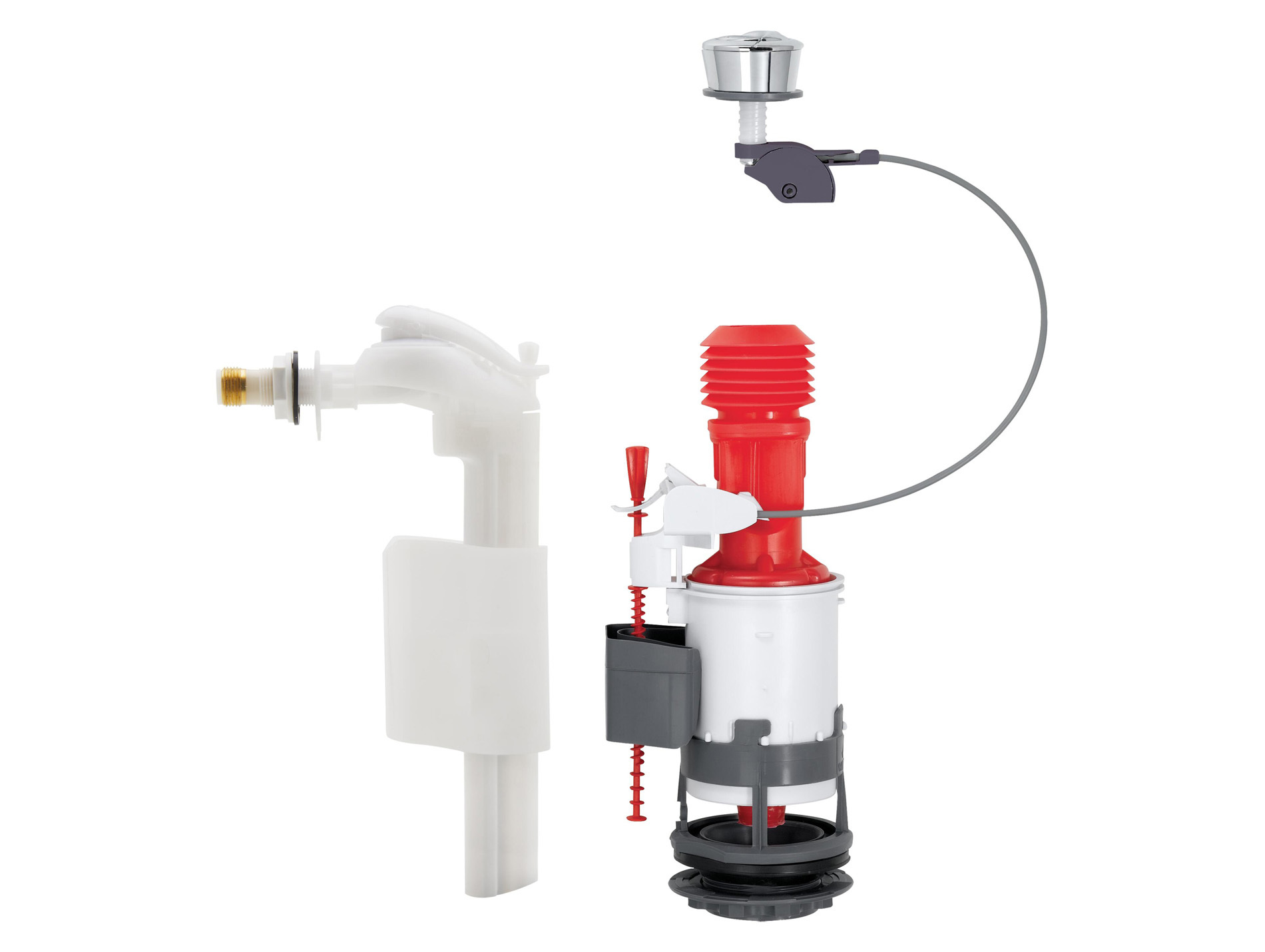 Mécanisme double chasse à câble WIRQUIN MW2 + robinet F90