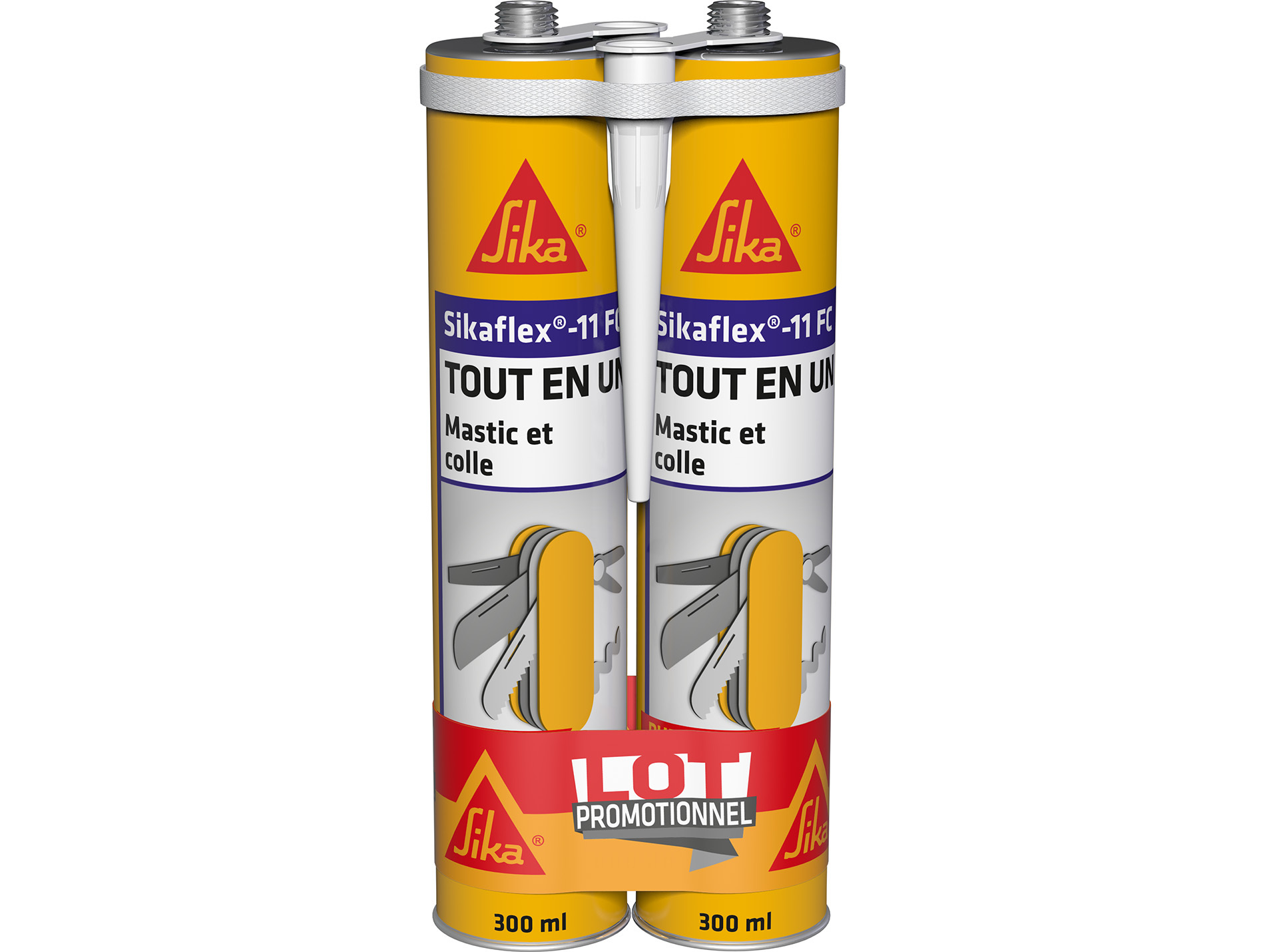 Colle mastic SIKA SikaFlex 11 FC 300ml x2