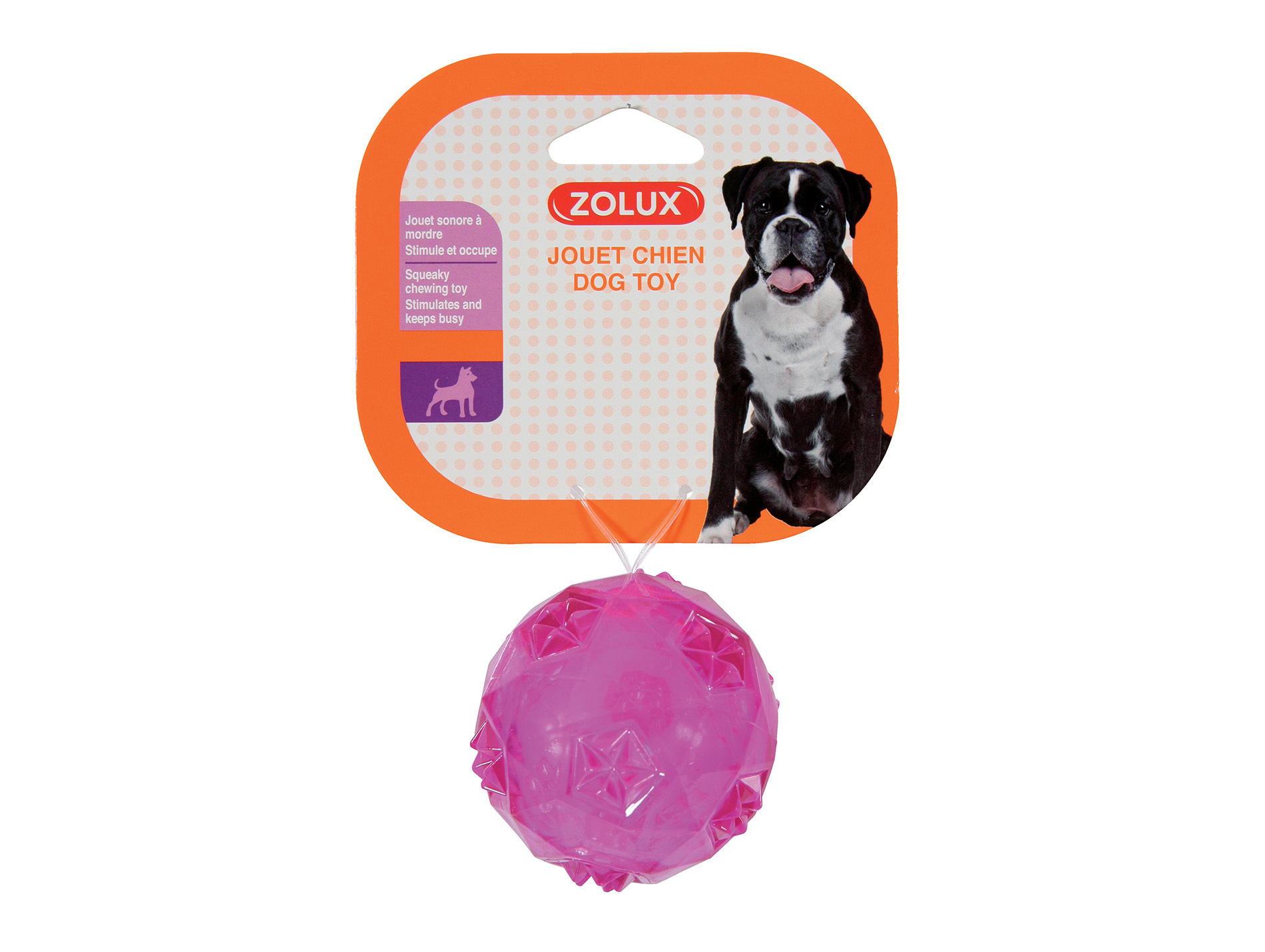 Jouet chien ZOLUX balle Pop 6cm framboise