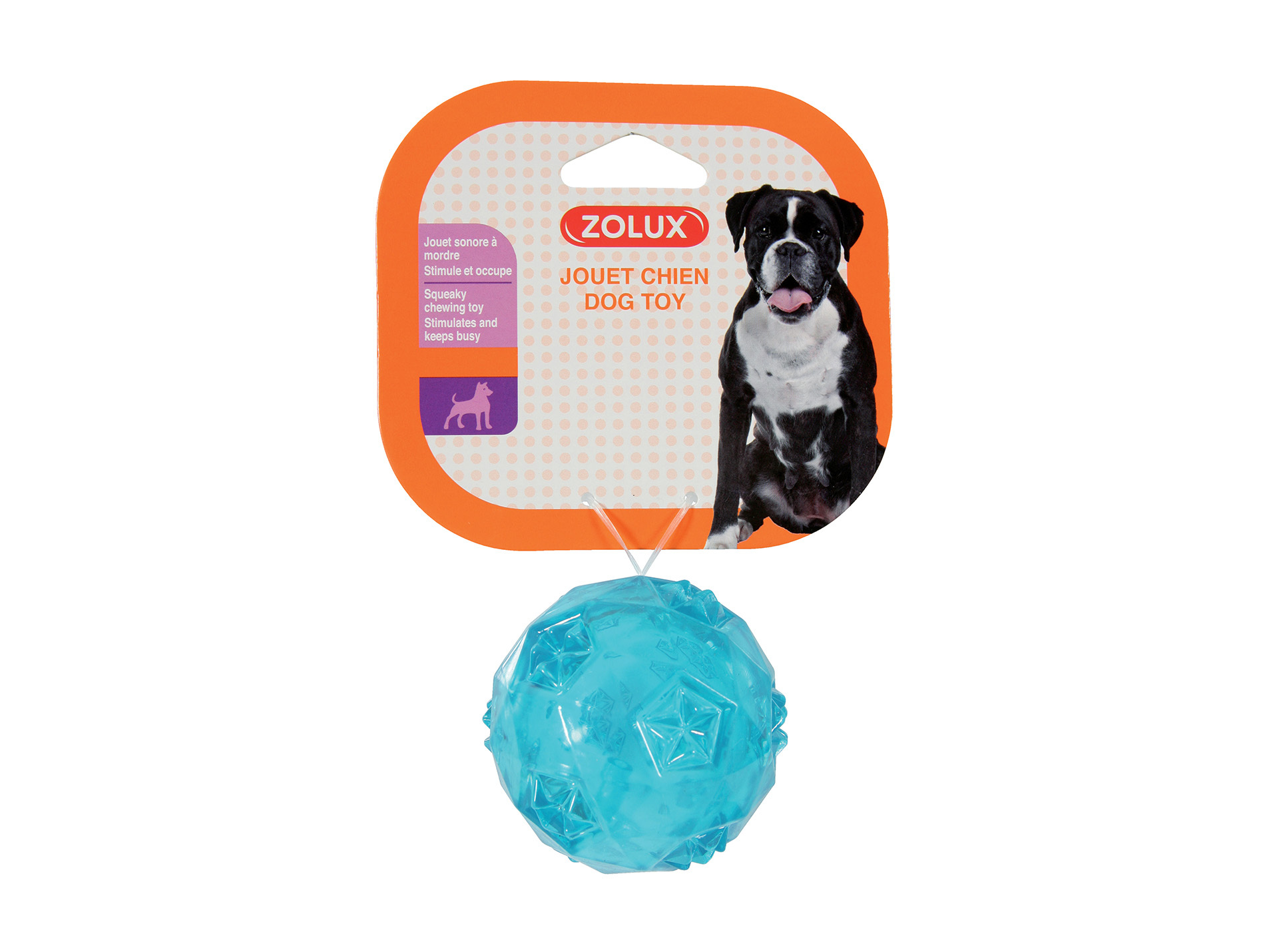 Jouet chien ZOLUX balle Pop 6cm turquoise